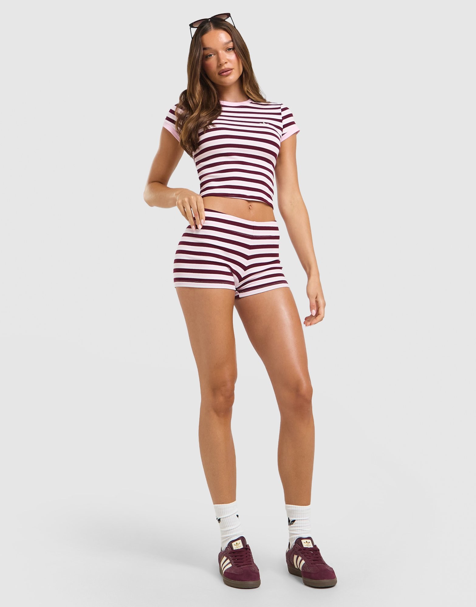 adidas Originals Striped Ribbed T-Shirt