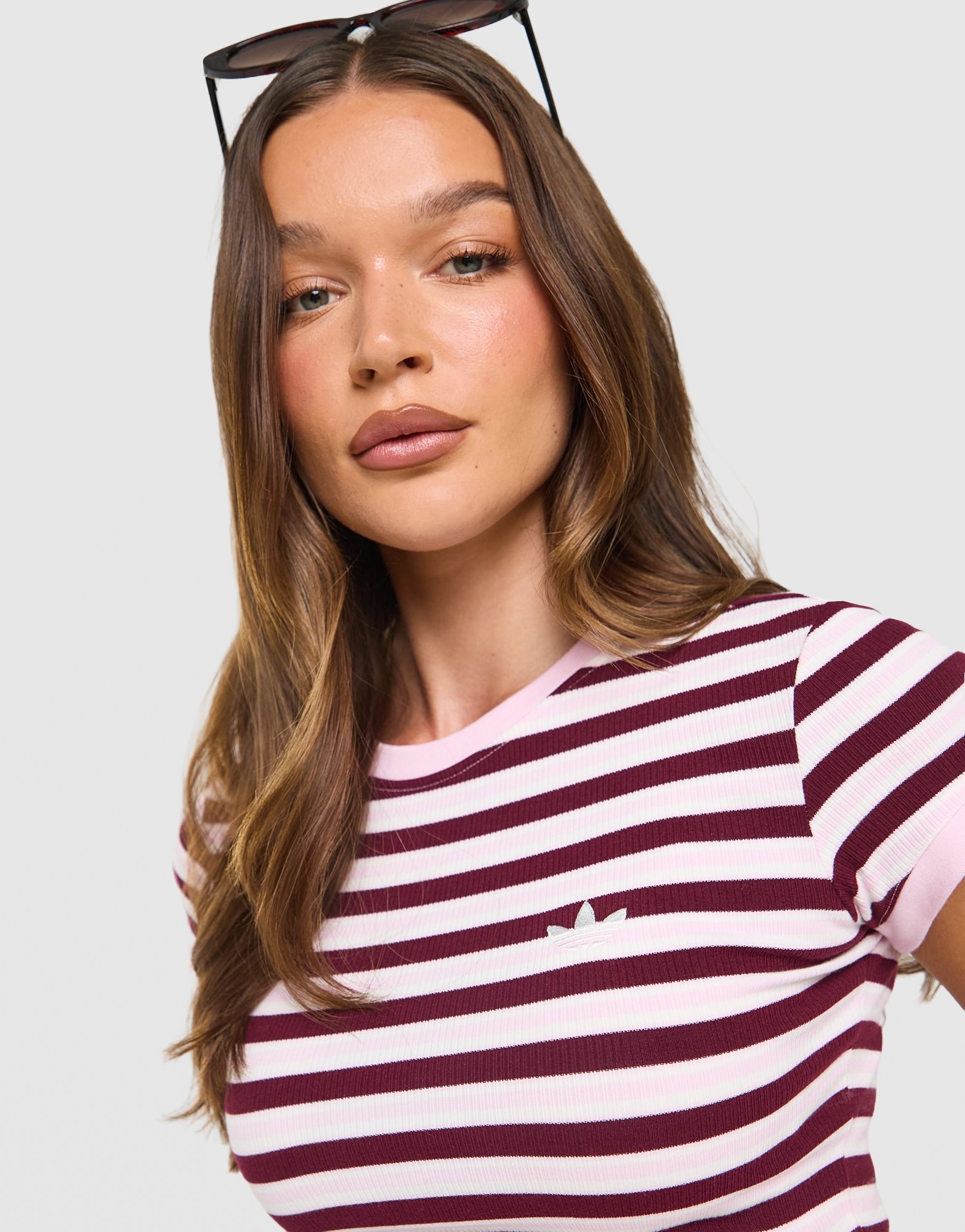 adidas Originals Striped Ribbed T-Shirt