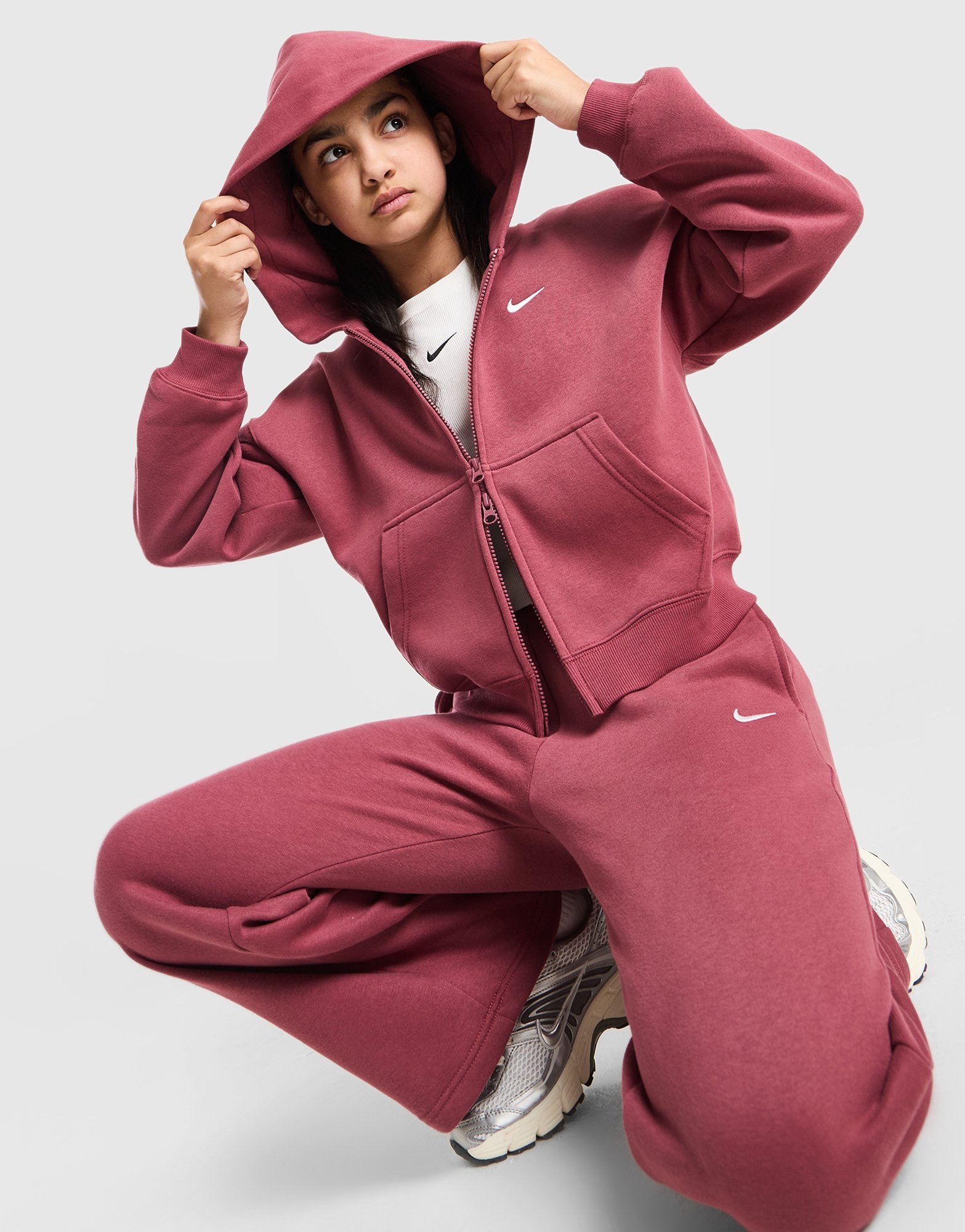 Nike Girls' Studio Fleece Full-Zip Hoodie Kinder