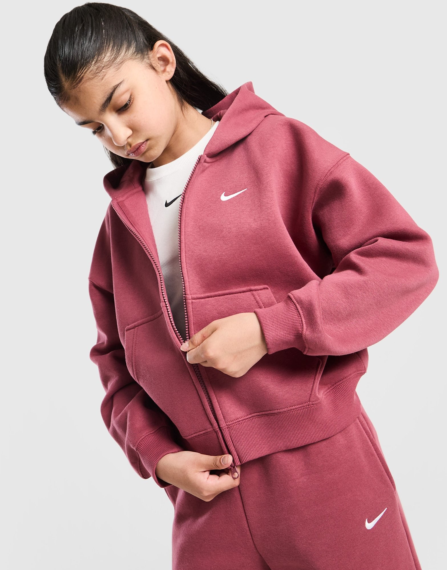 Nike Girls' Studio Fleece Full-Zip Hoodie Kinder