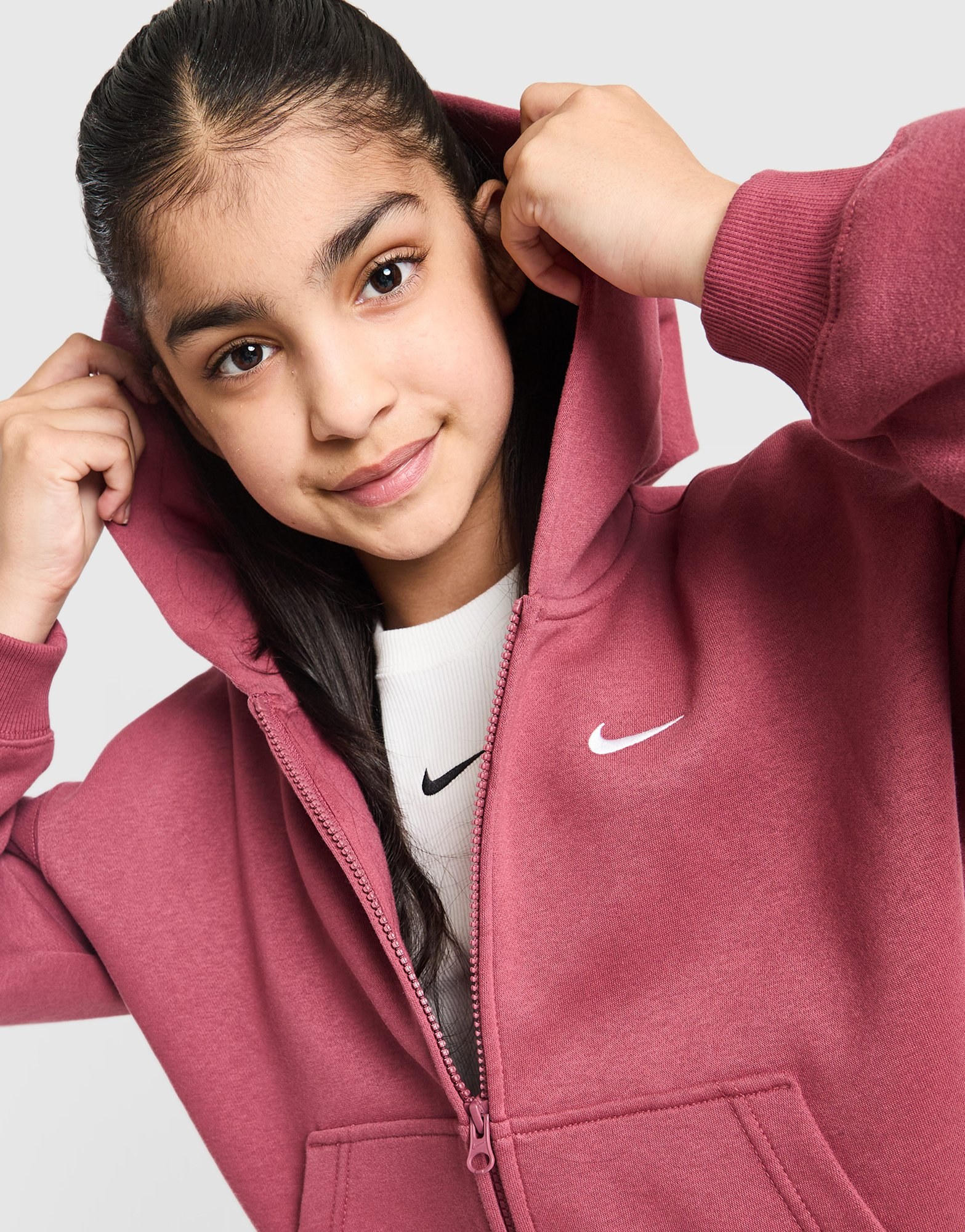 Nike Girls' Studio Fleece Full-Zip Hoodie Kinder