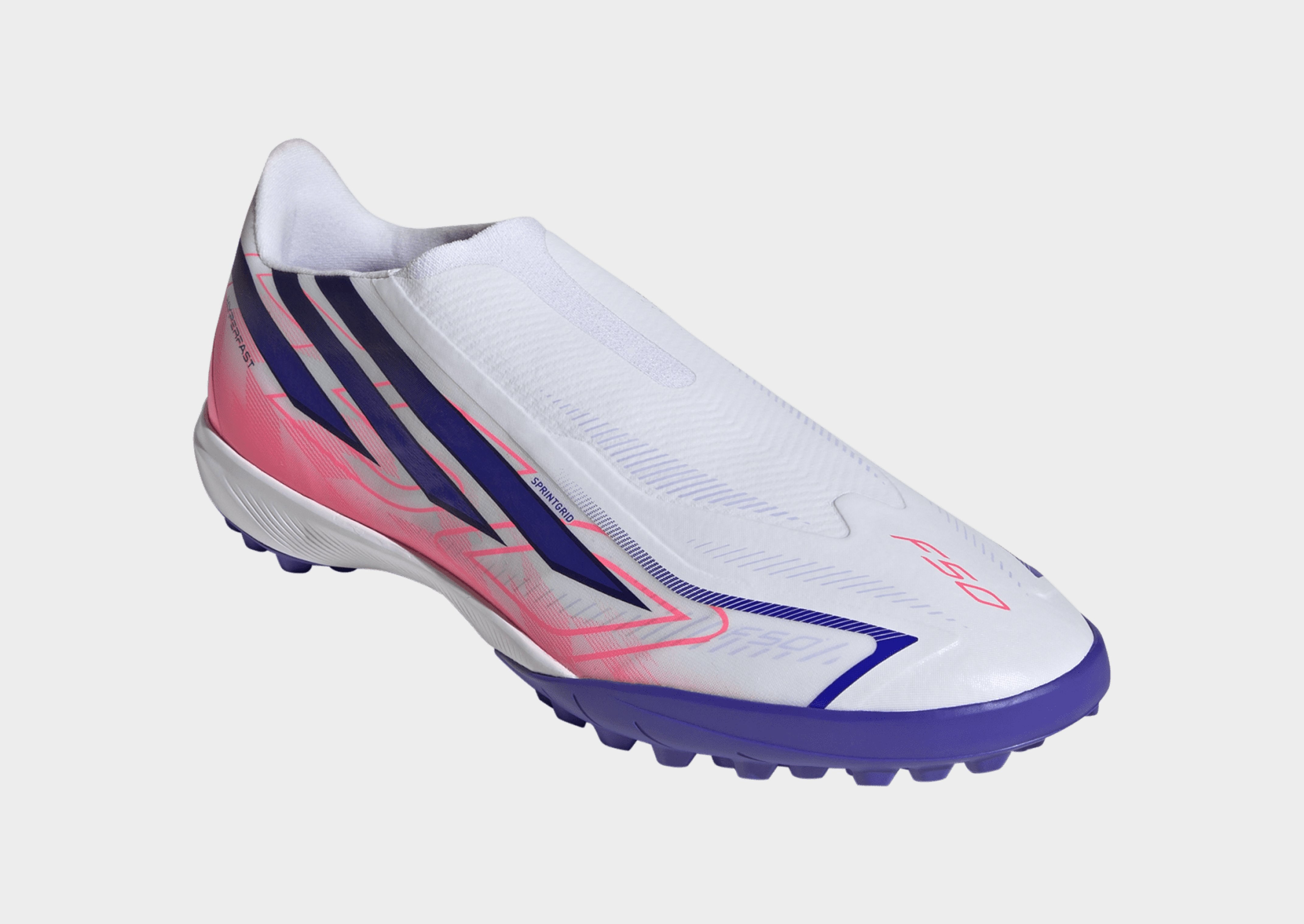 adidas F50 Hyperfast League Fußballschuh, Hybridrasen, ohne Schnürsenkel