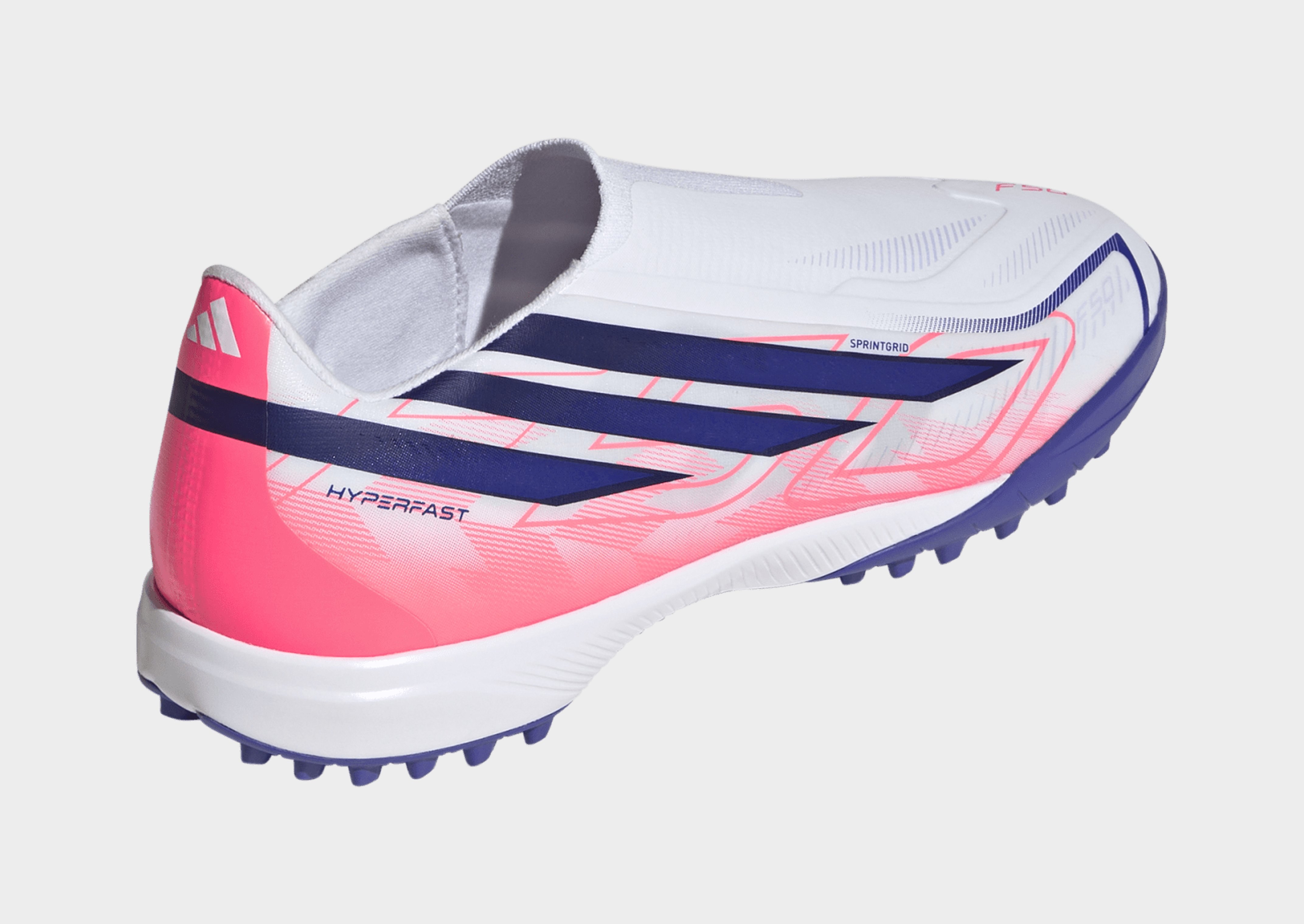adidas F50 Hyperfast League Fußballschuh, Hybridrasen, ohne Schnürsenkel