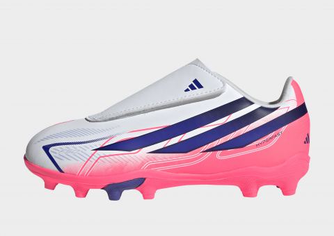 adidas F50 Hyperfast Club Kids Fußballschuh, Naturrasen/Gemischte Böden, Klettverschluss