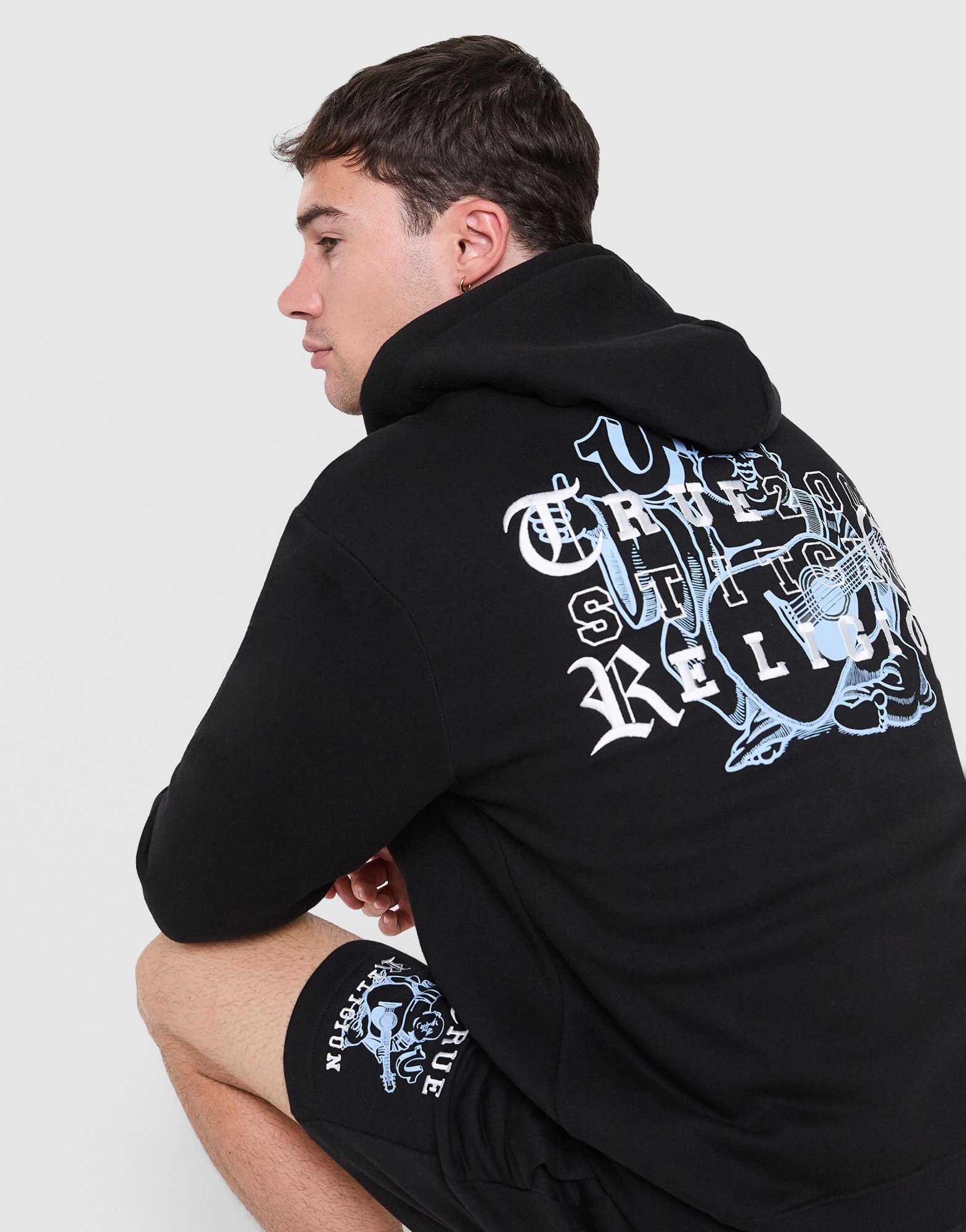 True Religion Logo Full-Zip Hoodie