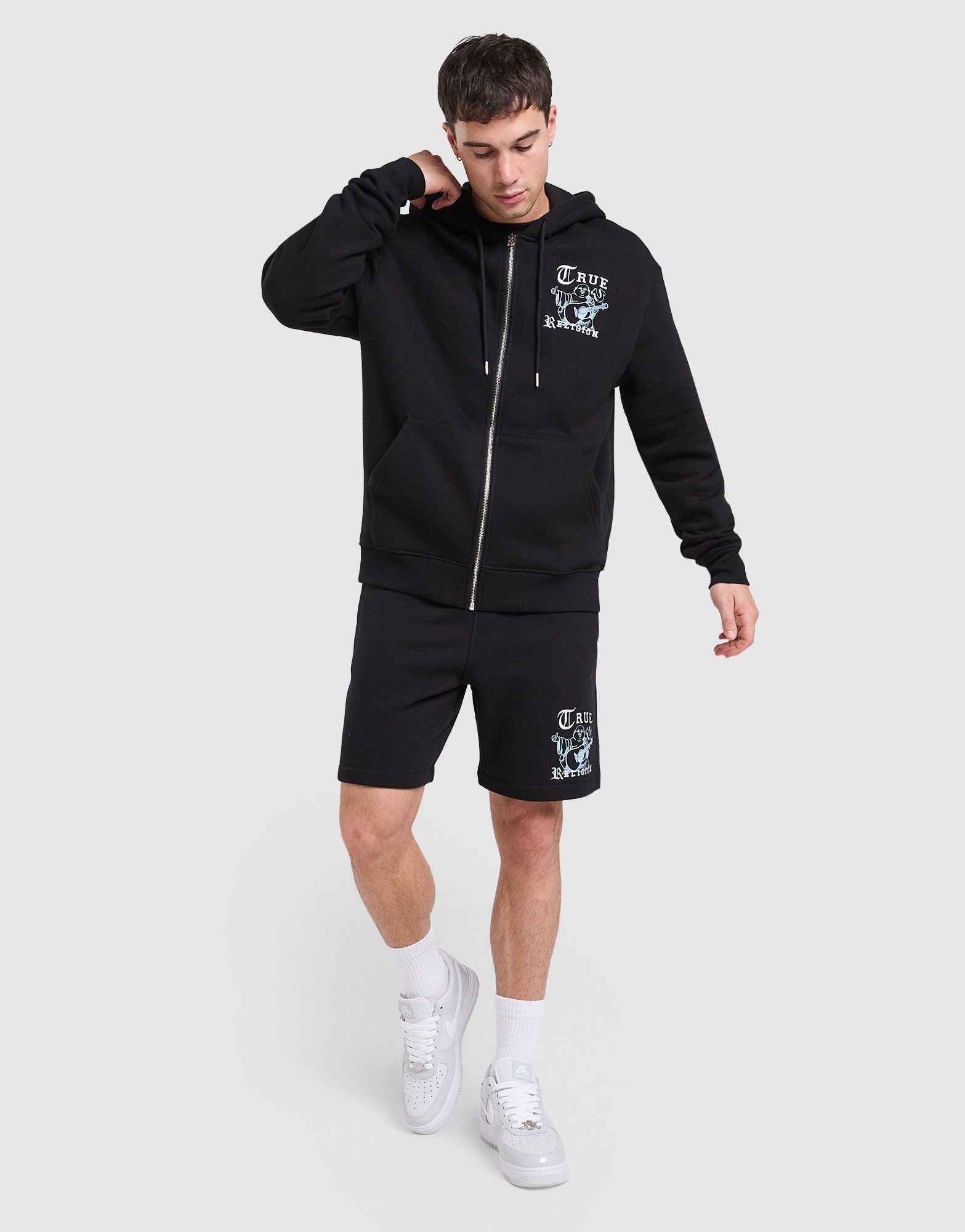 True Religion Logo Full-Zip Hoodie