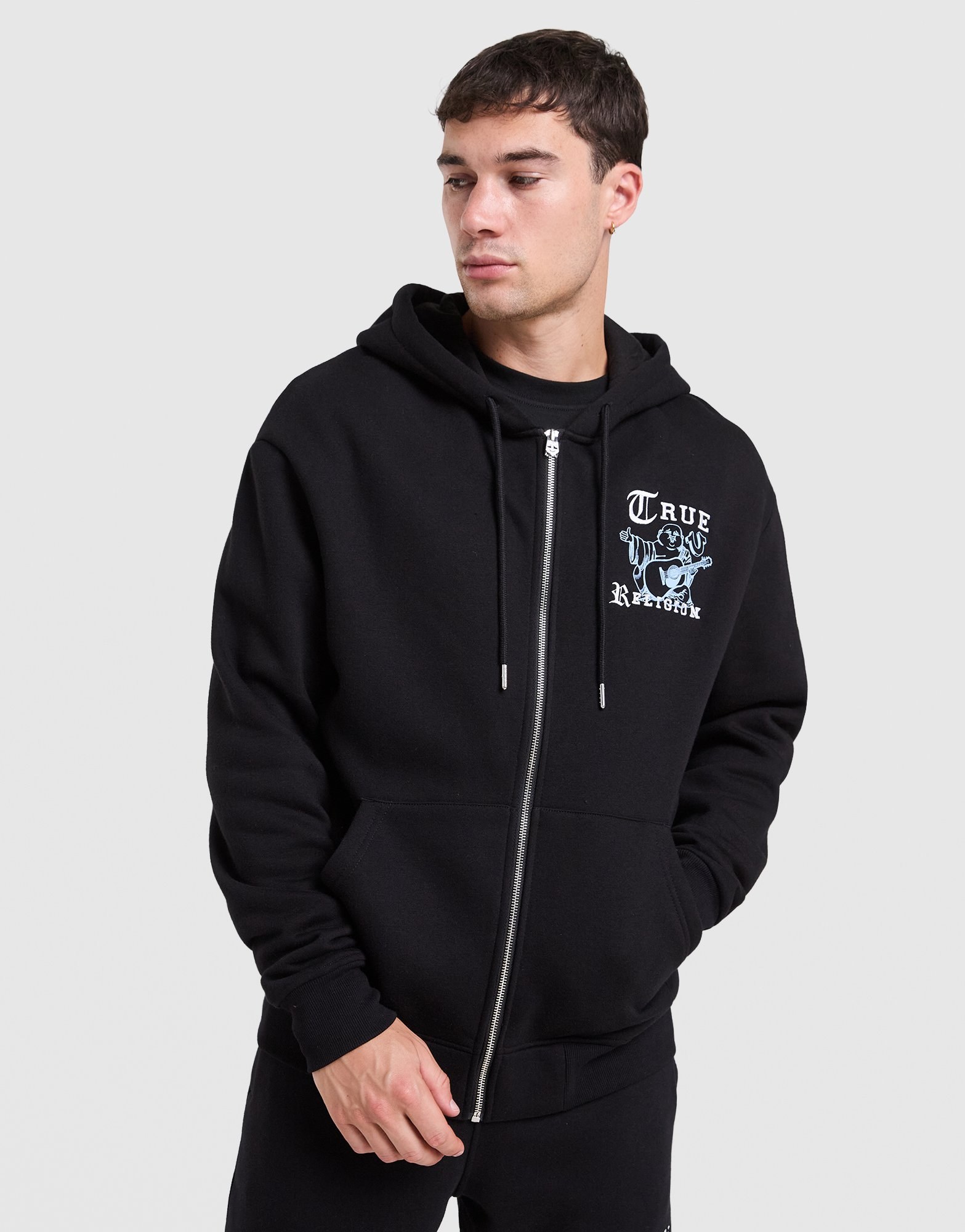 True Religion Logo Full-Zip Hoodie