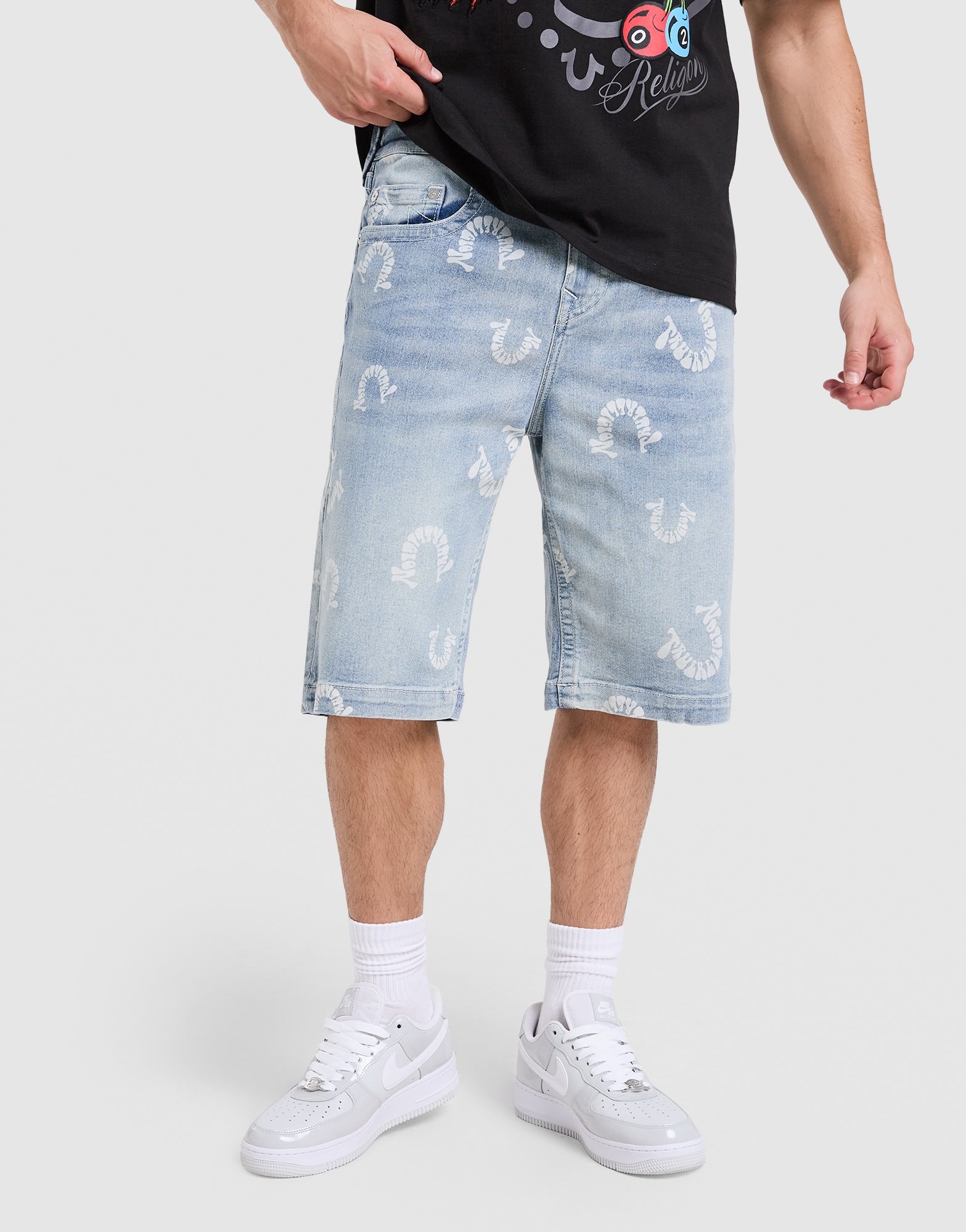 True Religion All Over Print Jorts