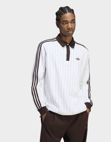 adidas Poloshirt, Nadelstreifen, Langärmelig