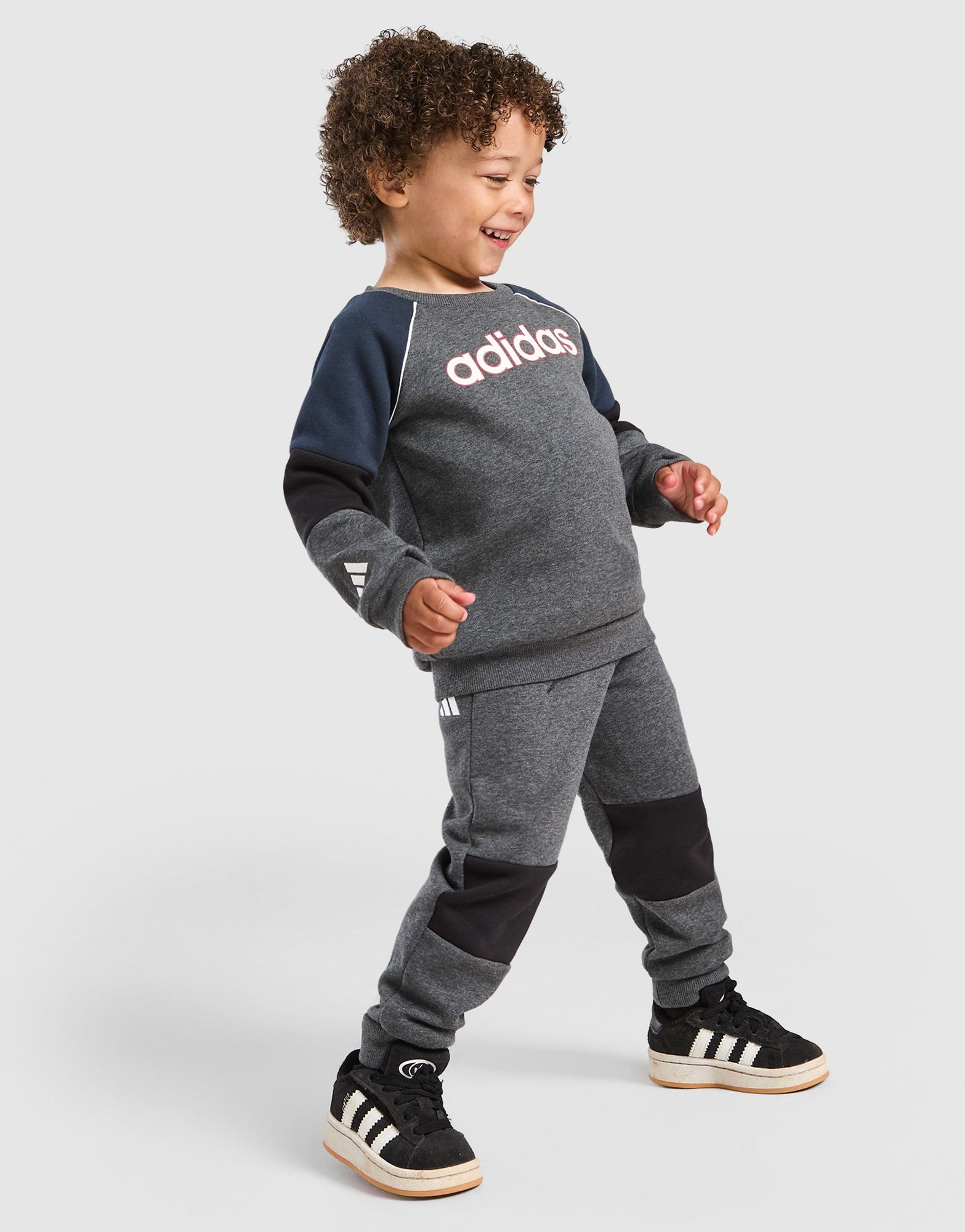 adidas Linear Colour Block Crew Trainingsanzug Babys