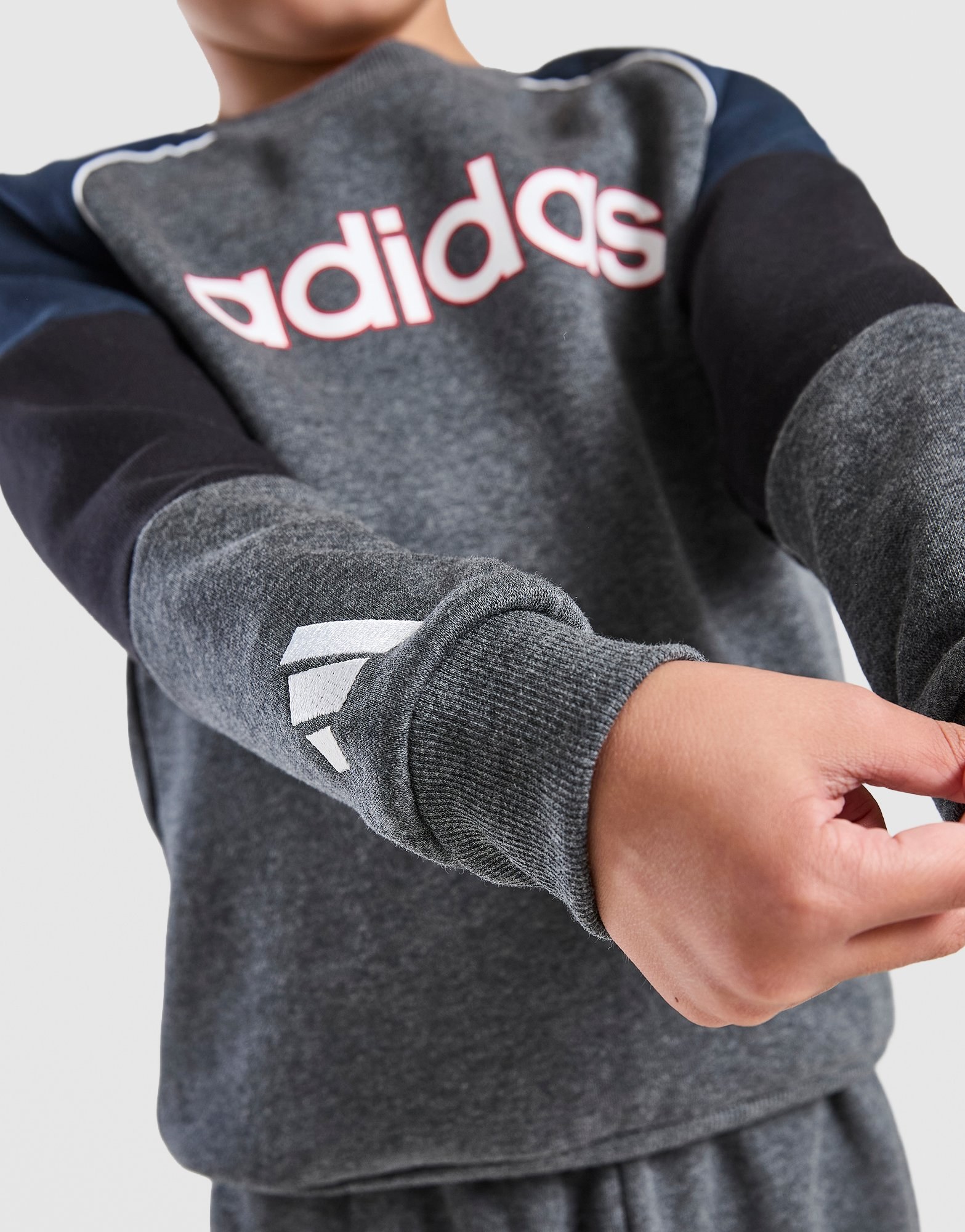 adidas Linear Colour Block Crew Trainingsanzug Kleinkinder