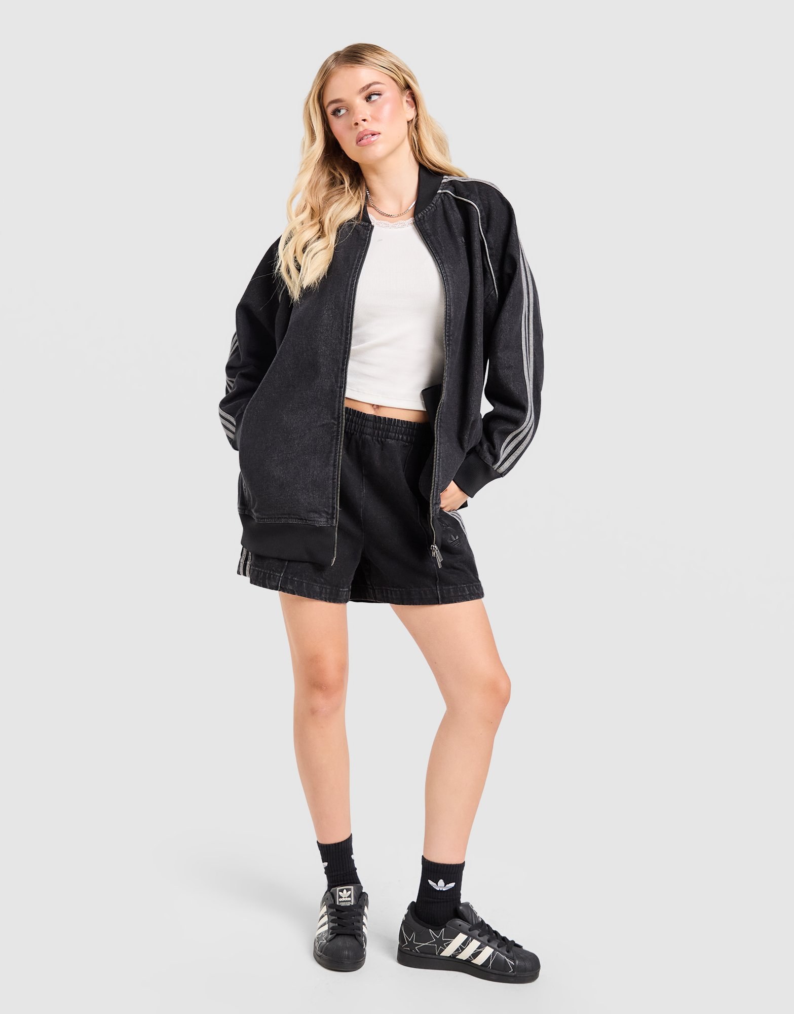 adidas Originals Denim Oversized Trainingsoberteil