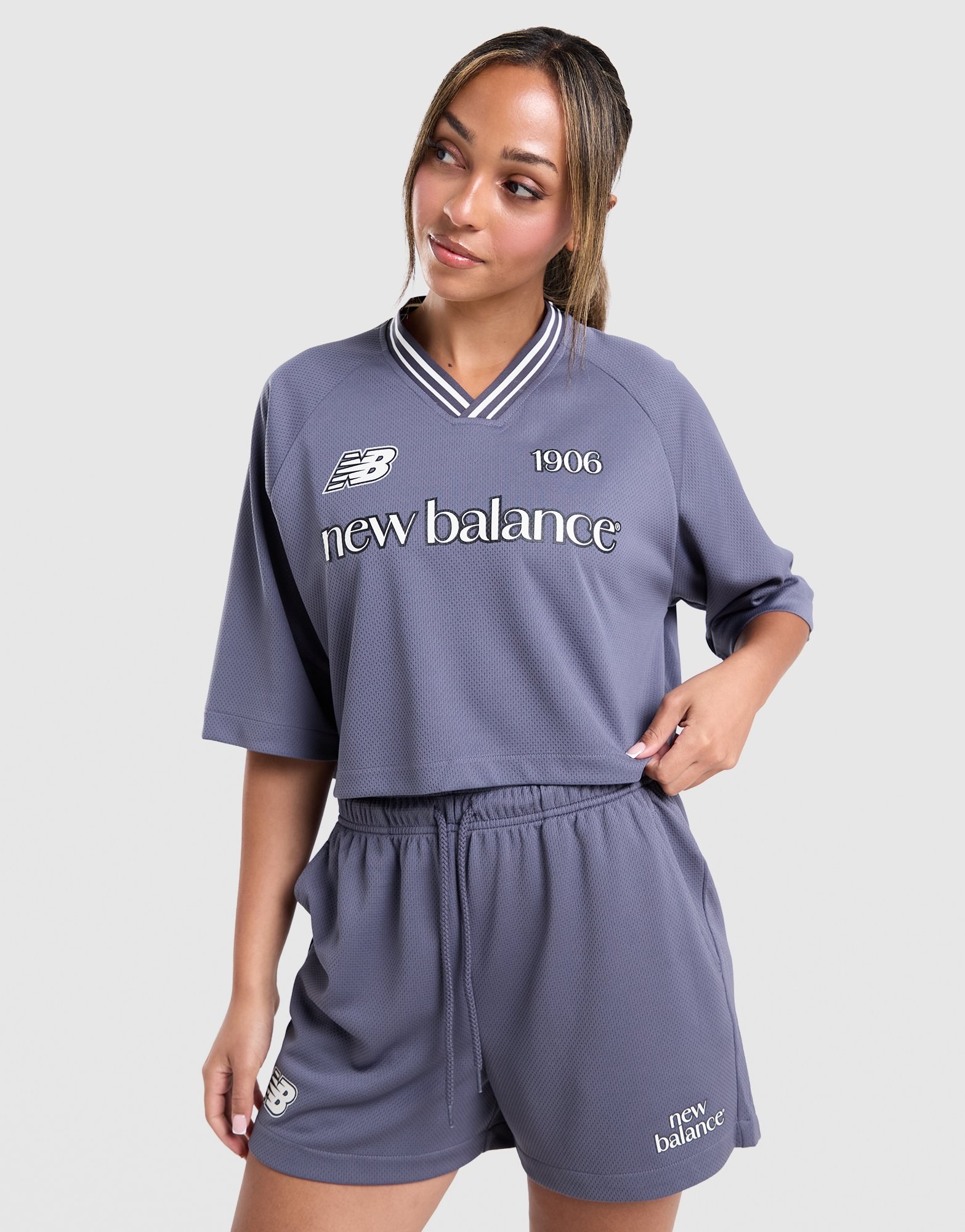 New Balance V-Neck Cropped Jersey