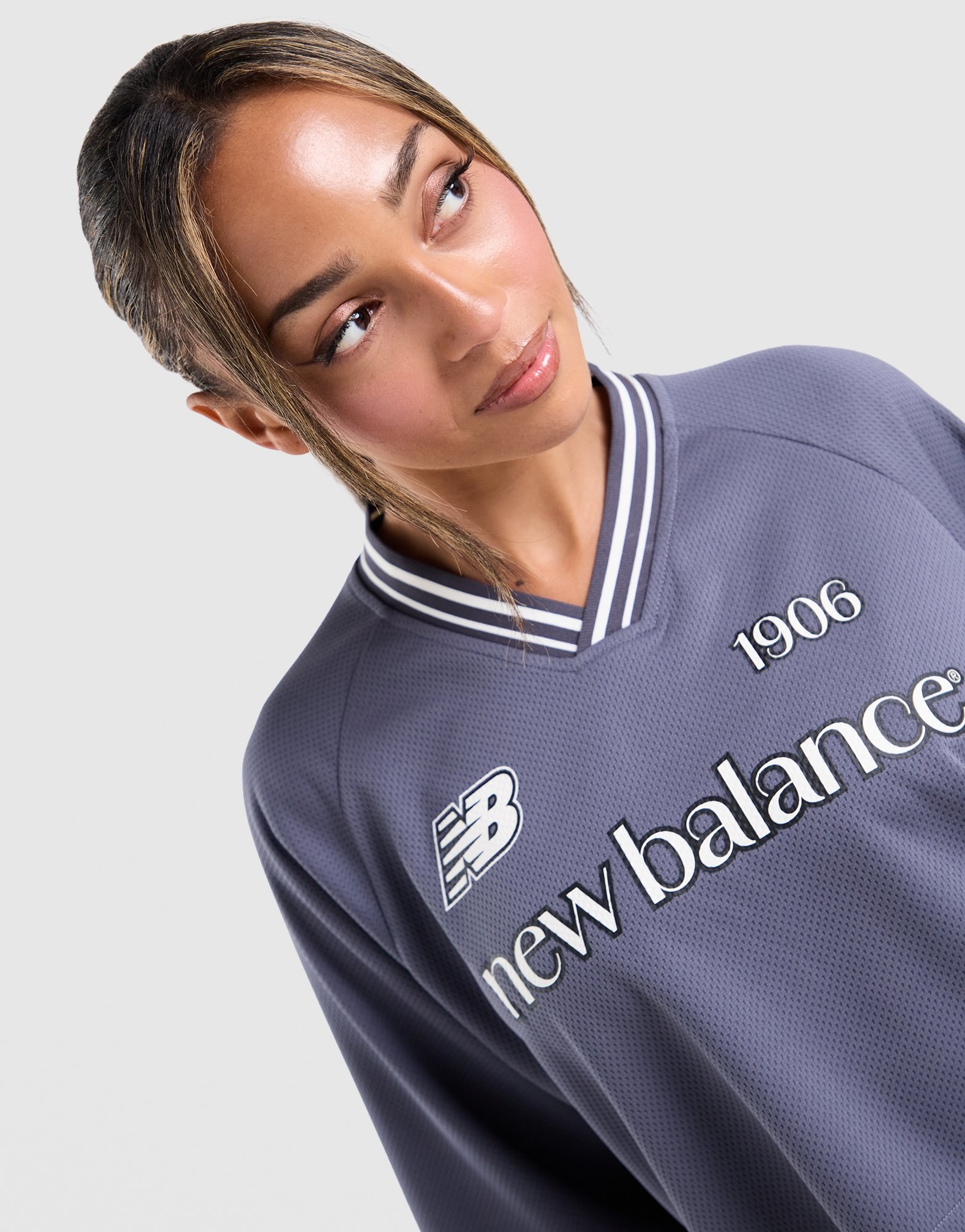 New Balance V-Neck Cropped Jersey