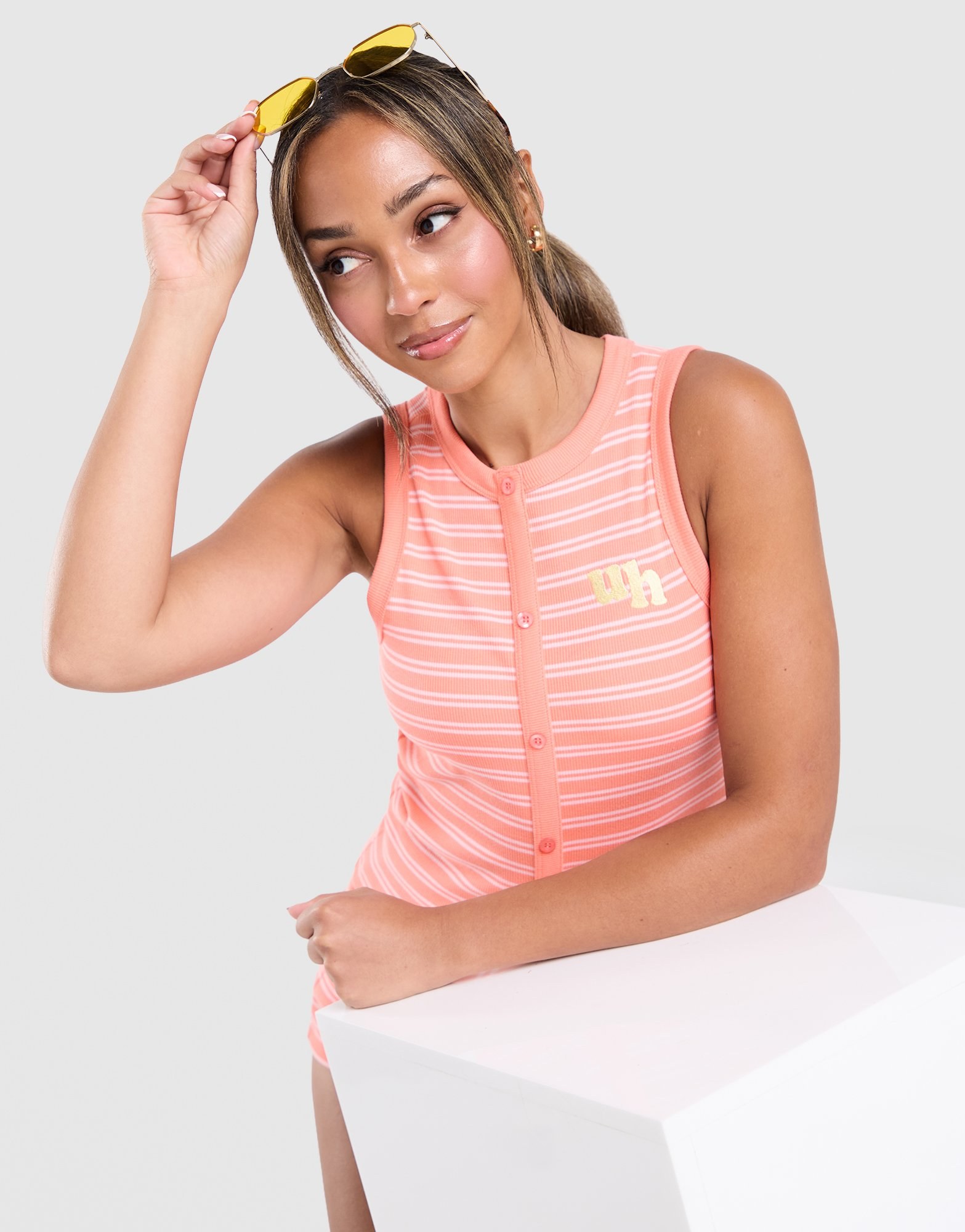 Unlike Humans Mara Buttoned Tanktop