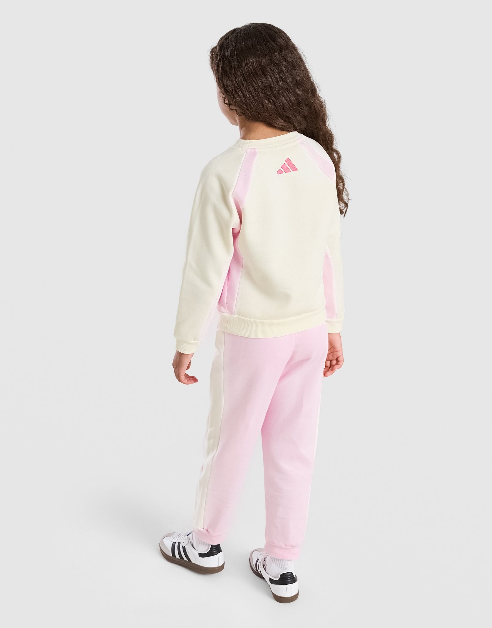 adidas Girls' Linear Colour Block Sweatshirt Kleinkinder