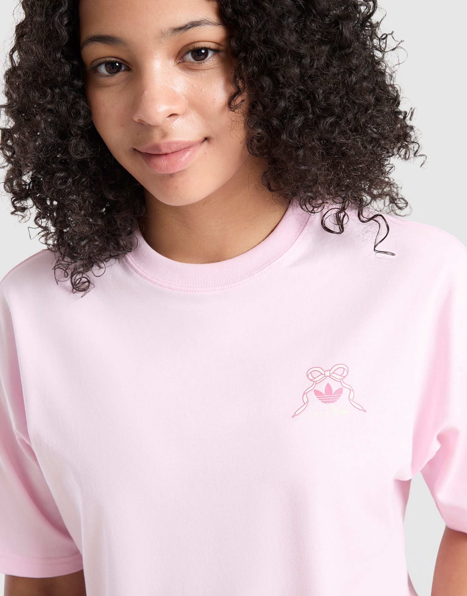 adidas Originals Girls' Bow Graphic T-Shirt Kinder