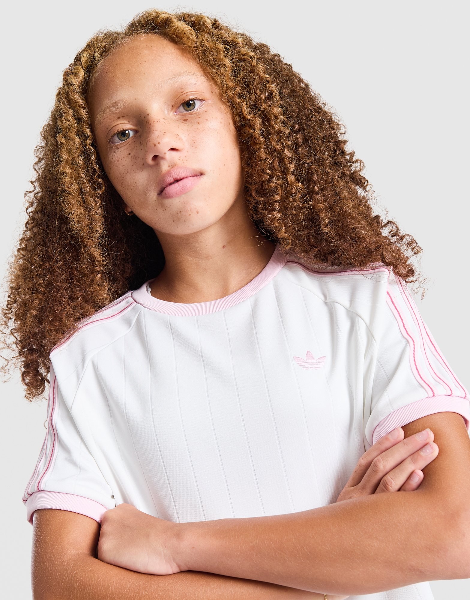 adidas Originals Girls' Poly 3-Streifen T-Shirt