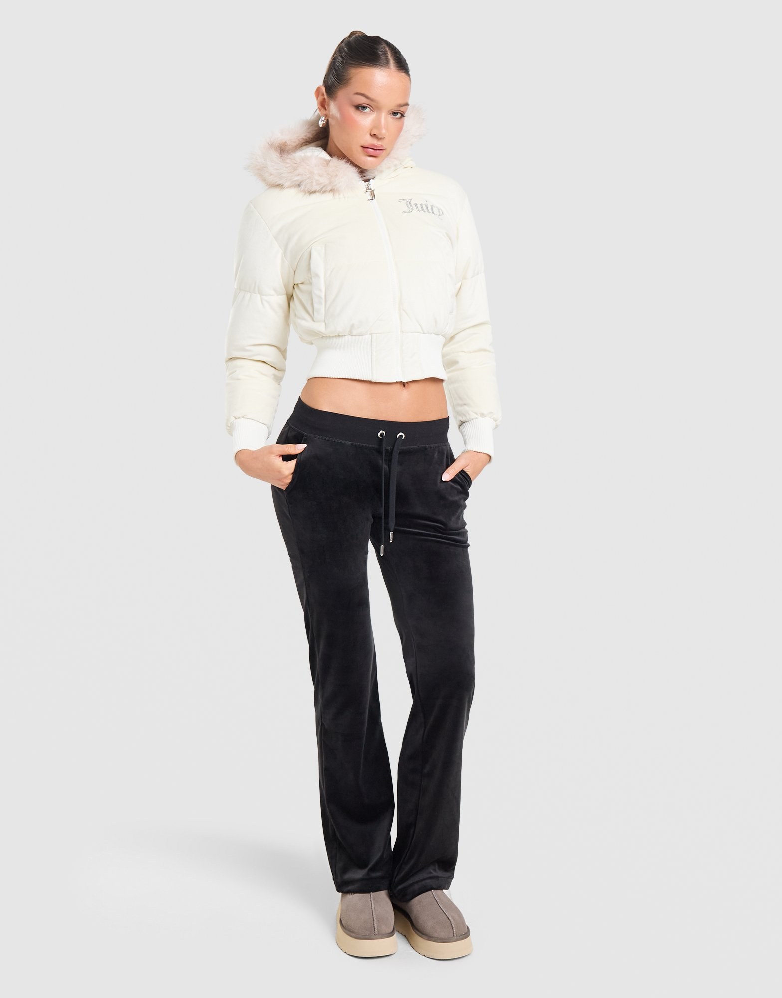 JUICY COUTURE Diamante Velour Jacke