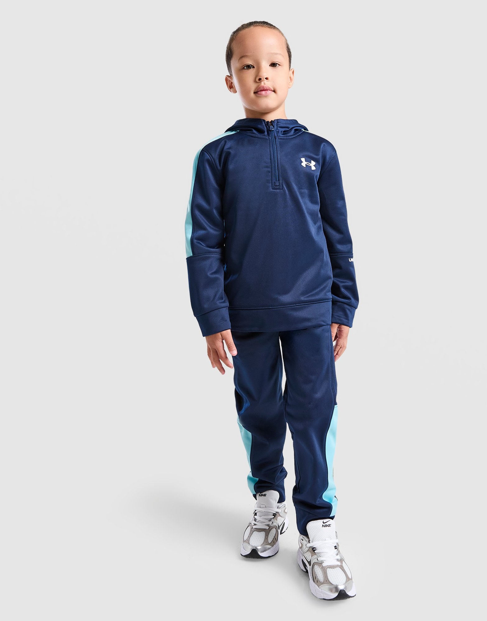 Under Armour Poly Colour Block 1/4-Zip Trainingsanzug Kleinkinder