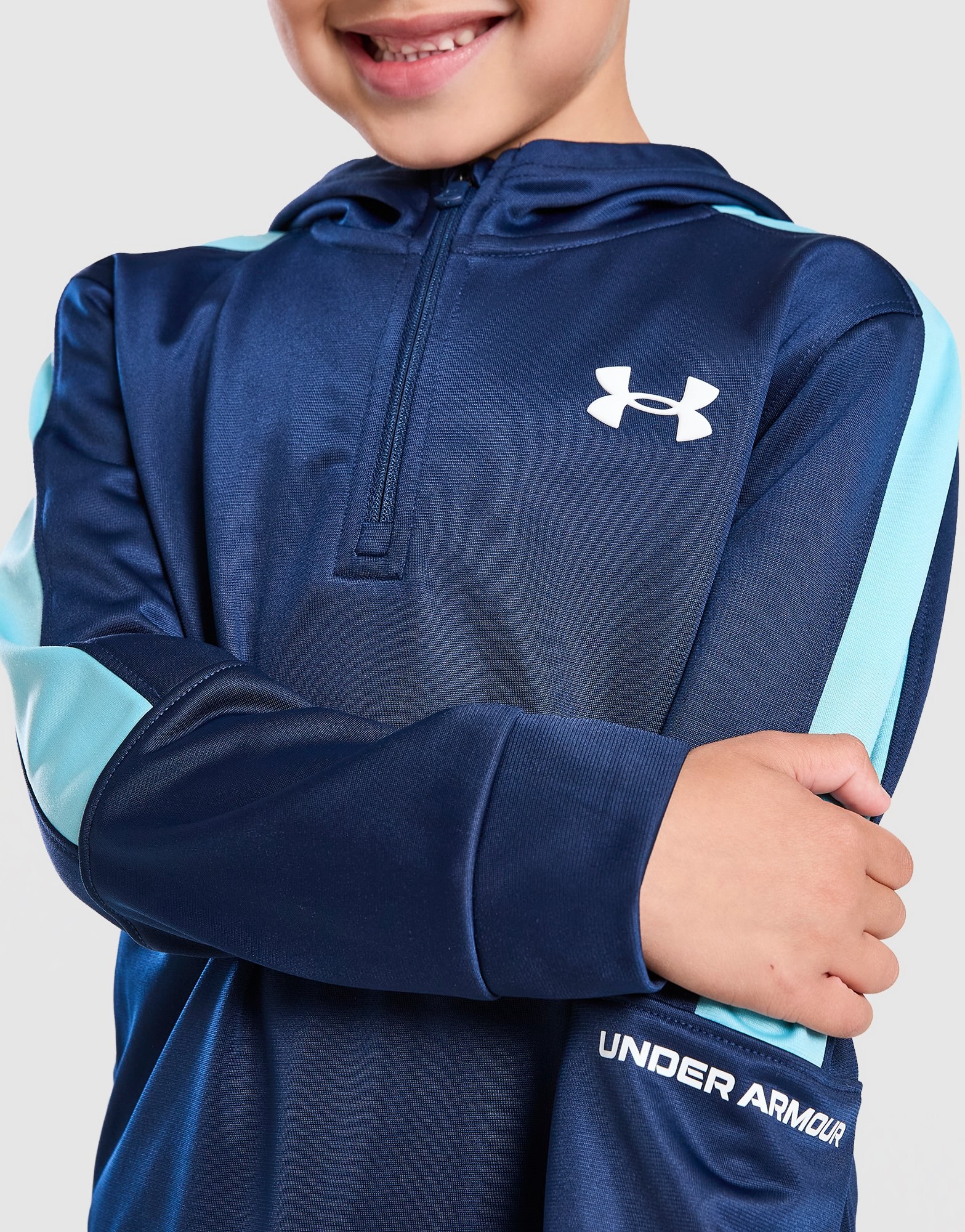 Under Armour Poly Colour Block 1/4-Zip Trainingsanzug Kleinkinder