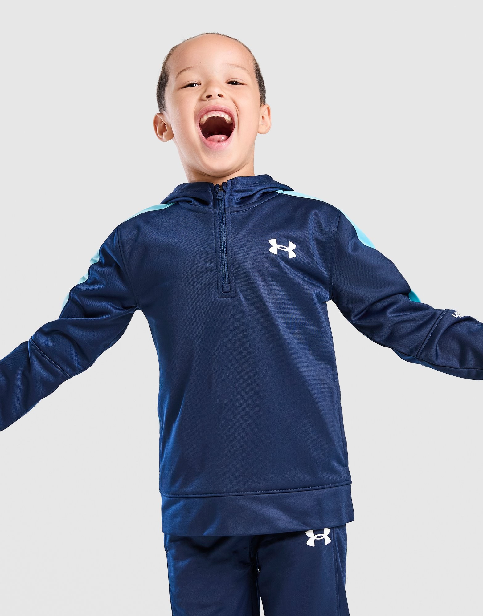 Under Armour Poly Colour Block 1/4-Zip Trainingsanzug Kleinkinder