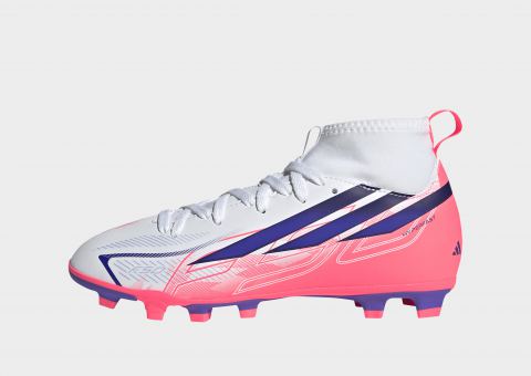 adidas F50 Hyperfast Club Kids Fußballschuh, feste Böden/gemischte Böden, halbhoch geschnitten