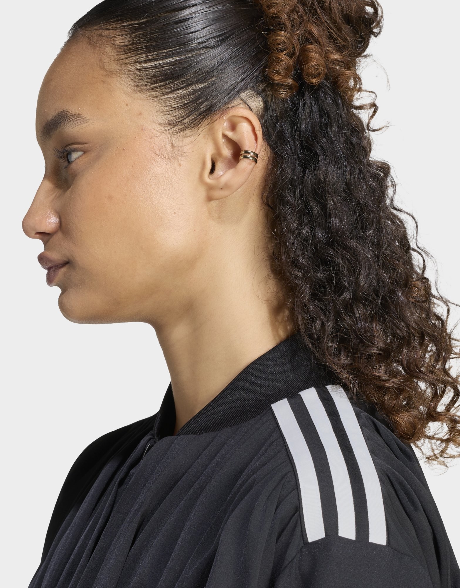 adidas Originals Jacke, Satin, Plissiert
