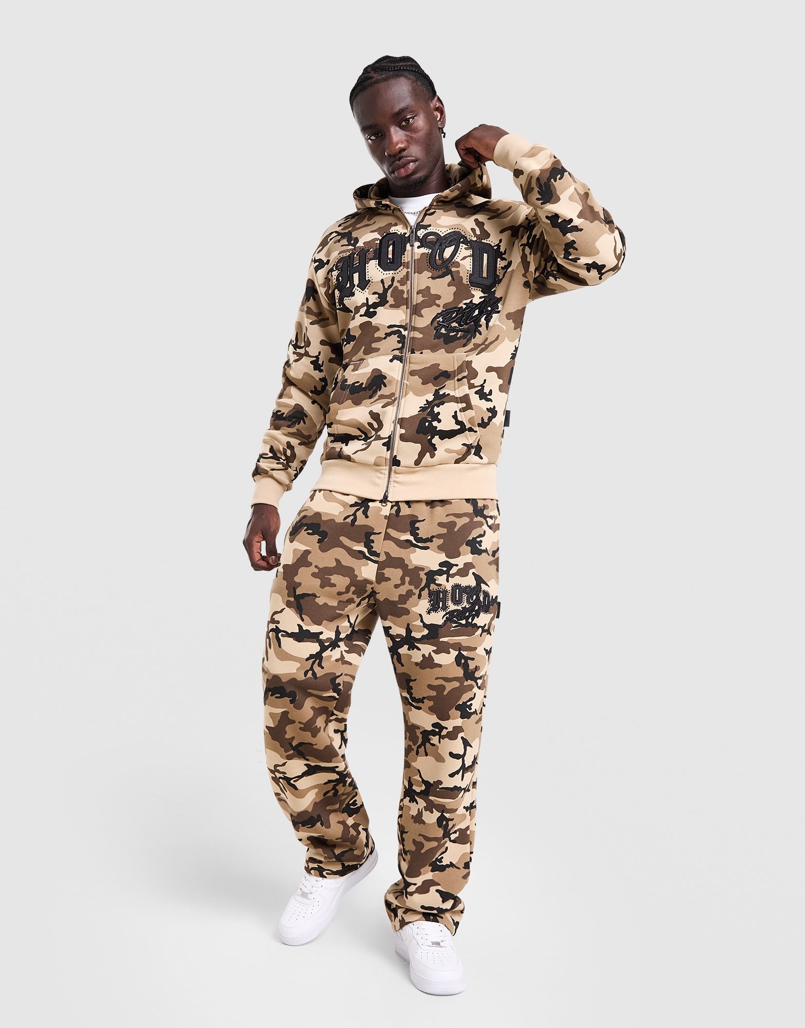 Hoodrich Camo Iron Allover-Print Full-Zip Hoodie