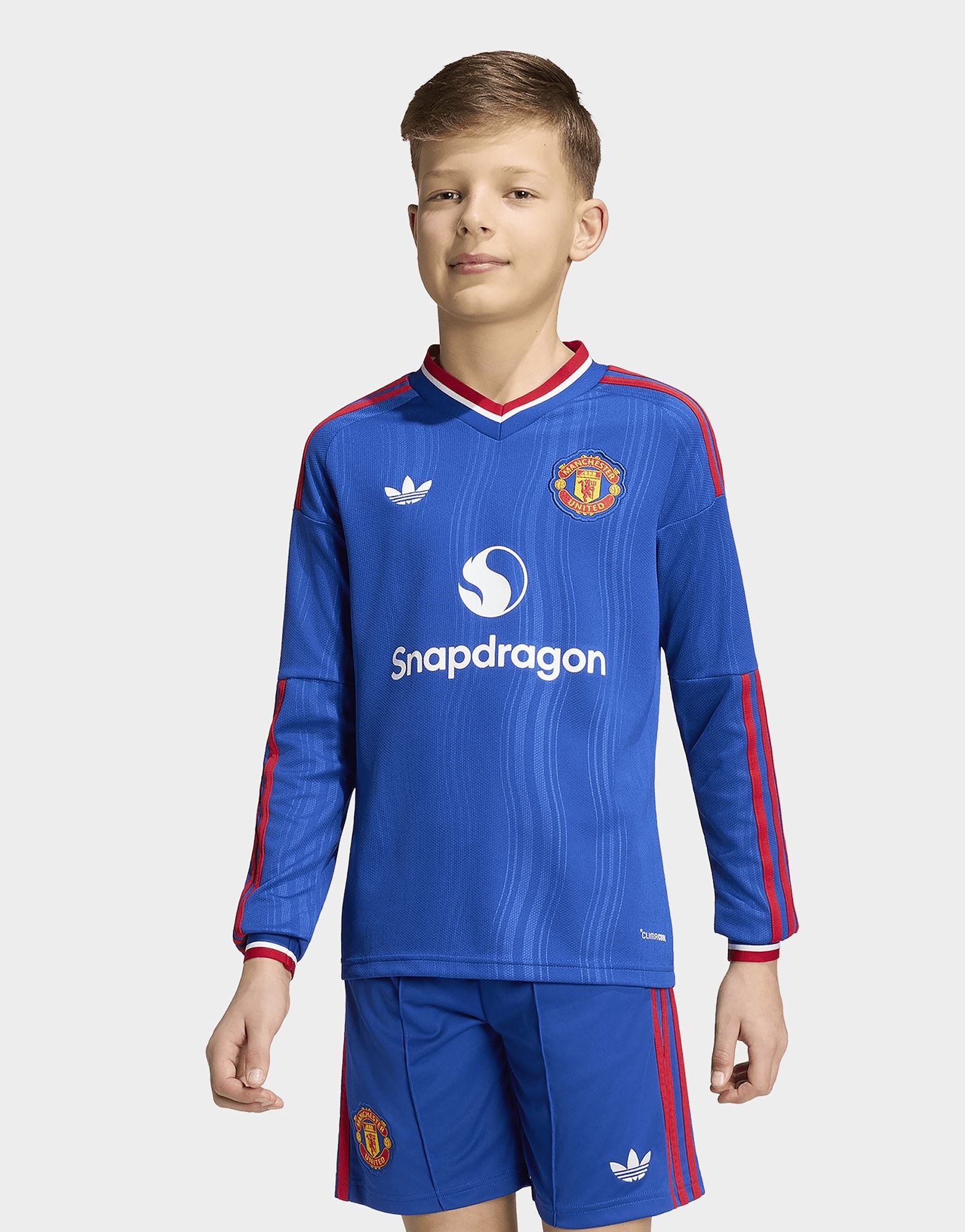 adidas Manchester United 26/27 Kids, Auswärtstrikot, Langärmelig