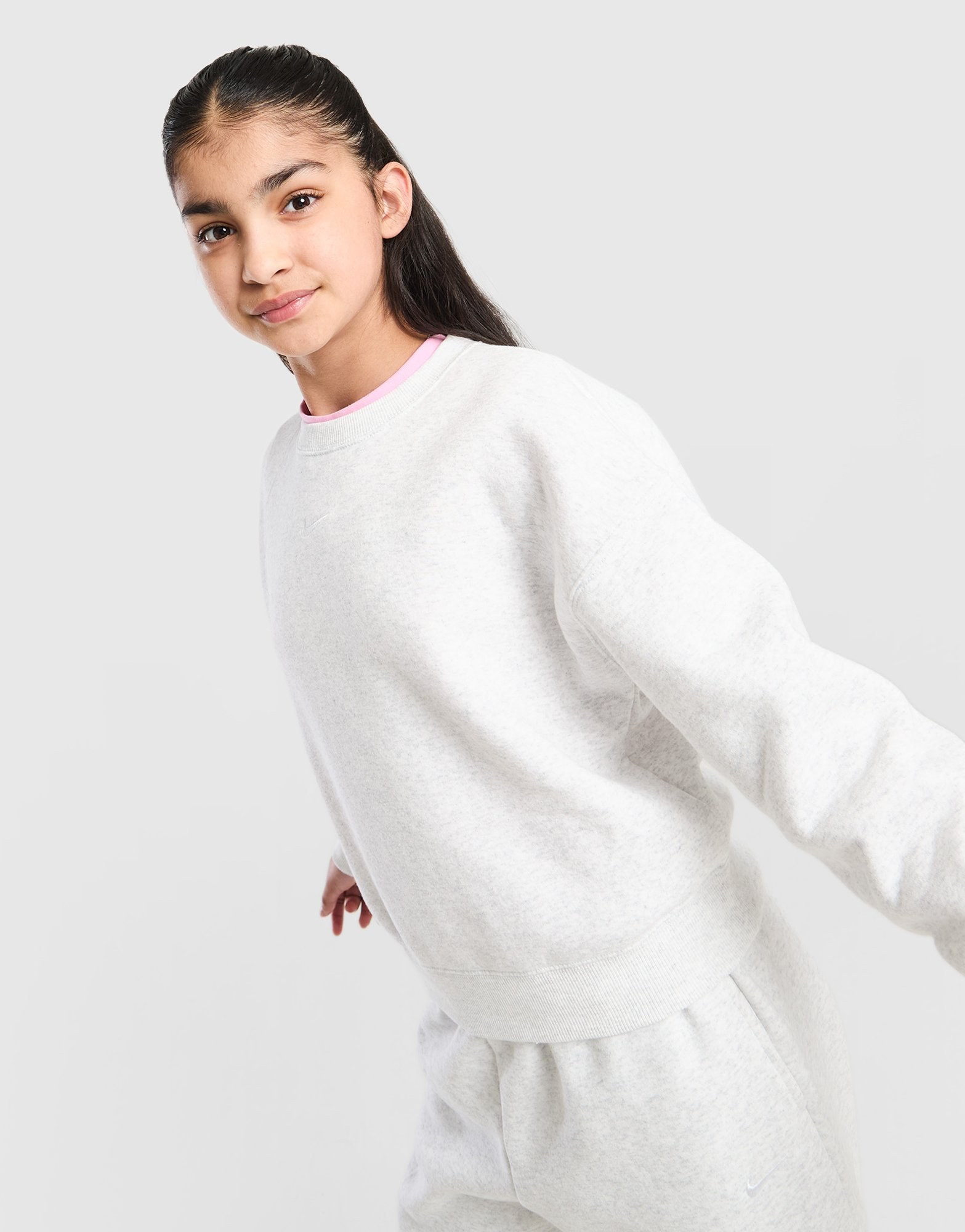 Nike Girls' Studio Fleece Crew Sweatshirt Kinder