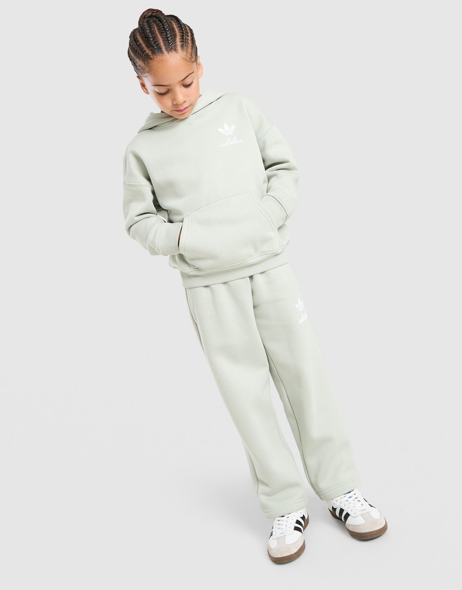 adidas Originals Script Overhead Wide Leg Trainingsanzug Kleinkinder