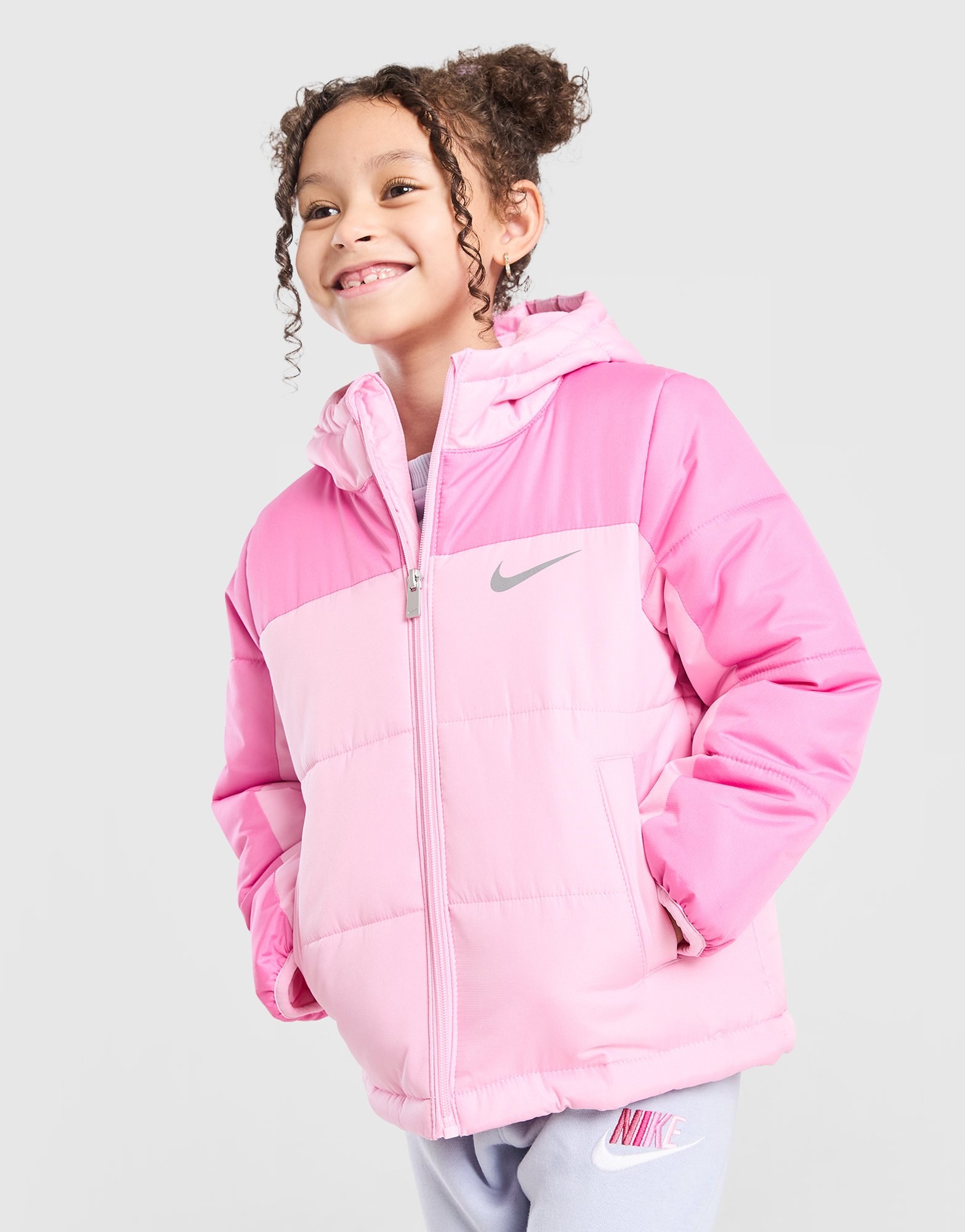 Nike Girls' Colour Block Baffle Jacket Children