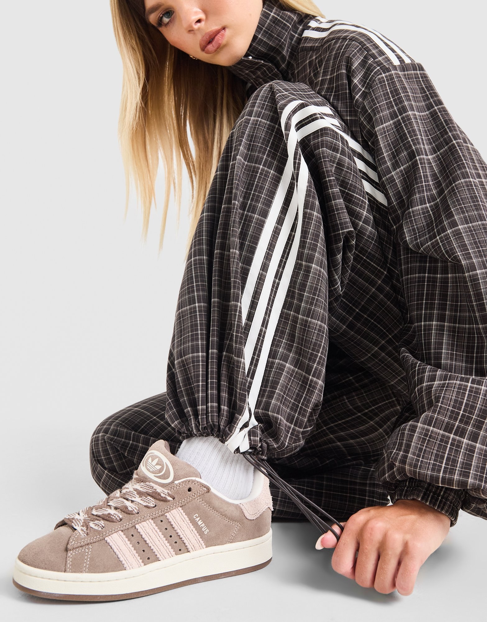 adidas Originals 3-Stripes Check Tailored Track Pants