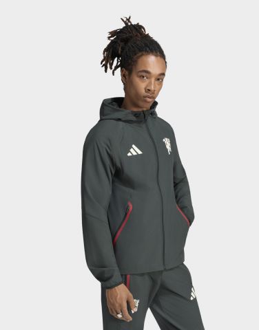 adidas Machchester United Tiro Travel Windbreaker, Durchgehender Reißverschluss
