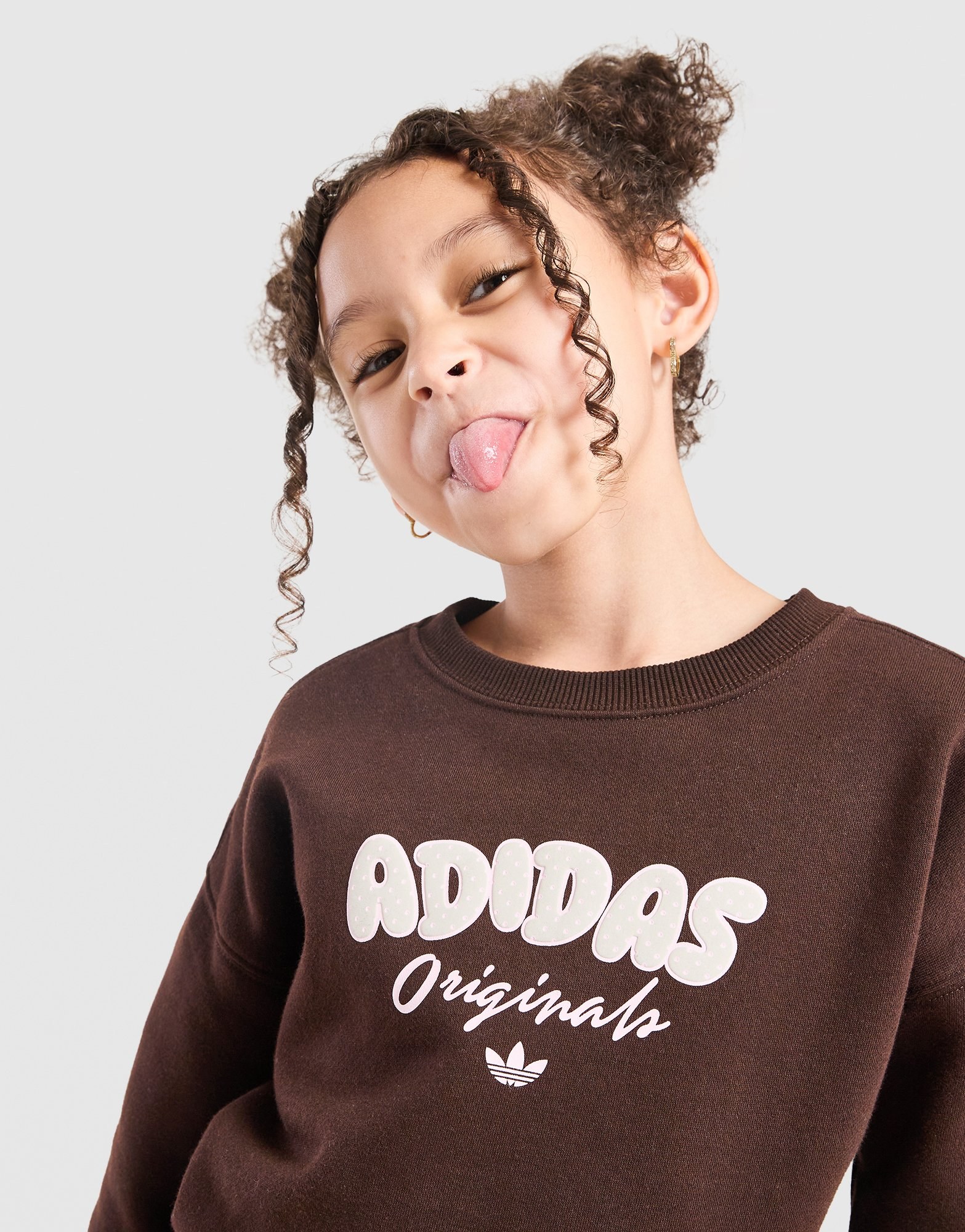 adidas Originals Girls' Polka Dot Crew Oberteil & Leggings Set Kleinkinder