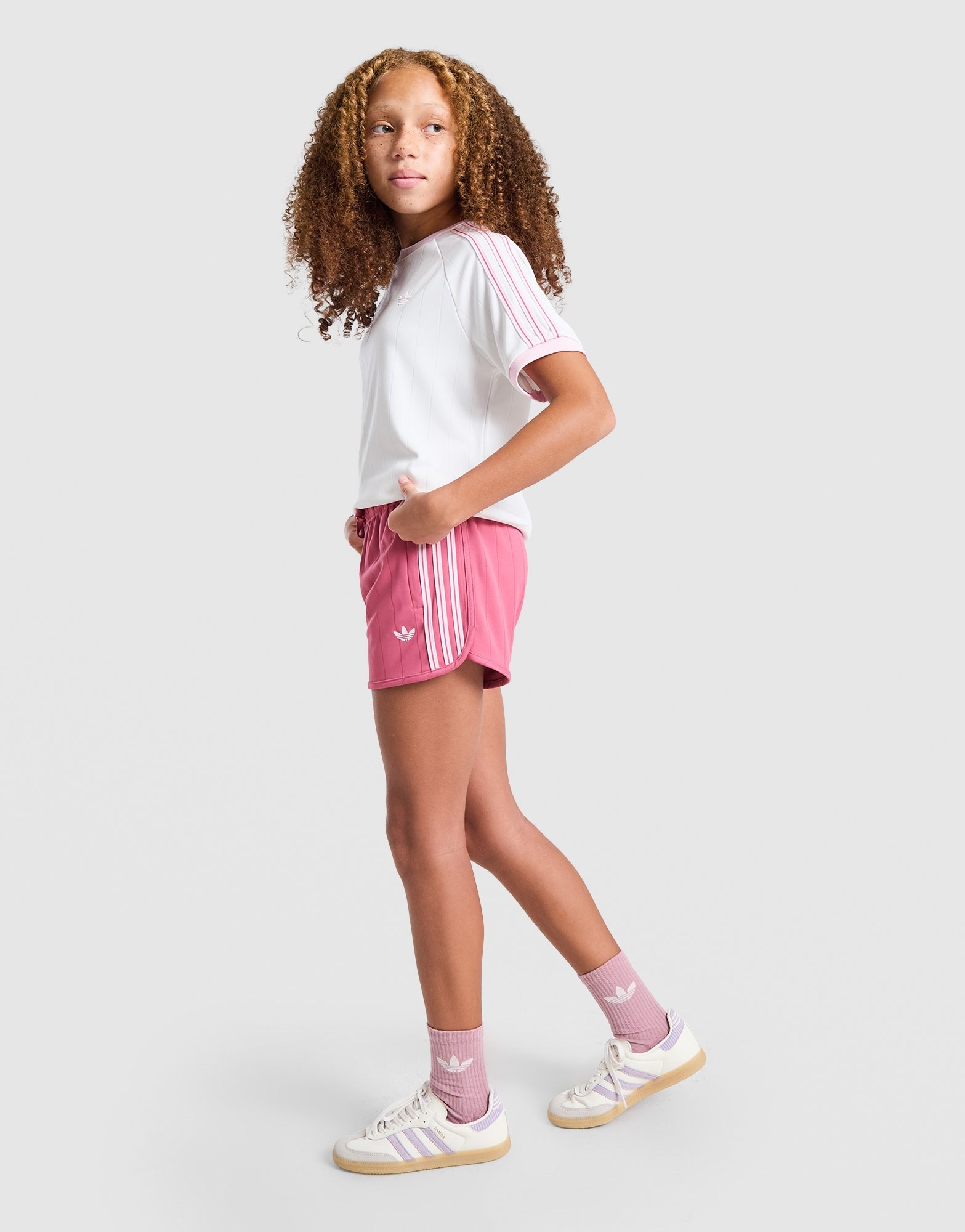 adidas Originals Girls' Poly 3-Streifen Shorts Kinder