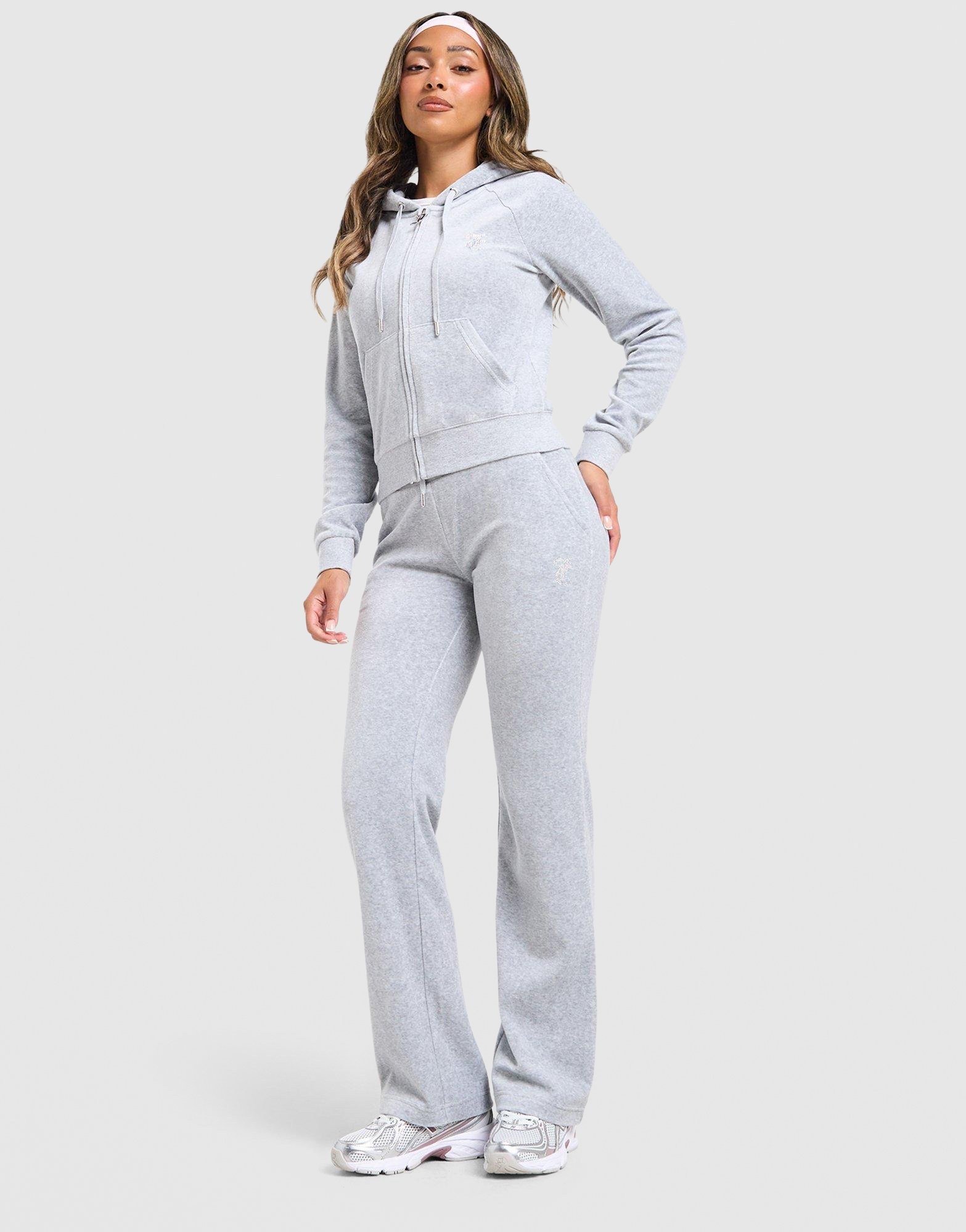 JUICY COUTURE Diamante JC Logo Full-Zip Hoodie