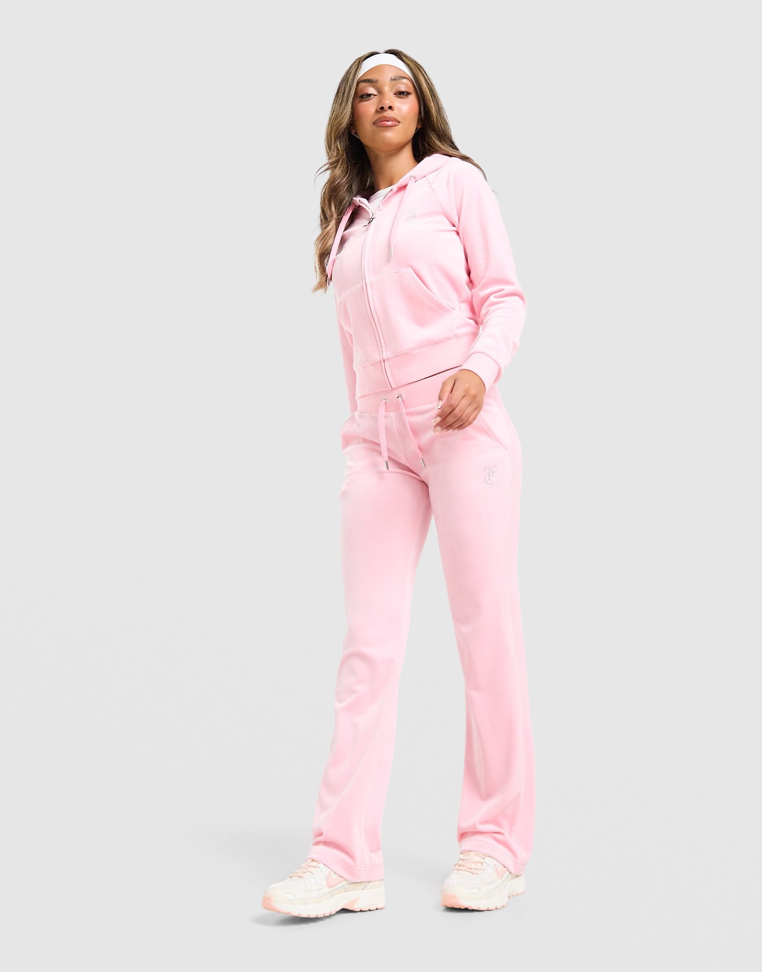 JUICY COUTURE Diamante JC Logo Full-Zip Hoodie