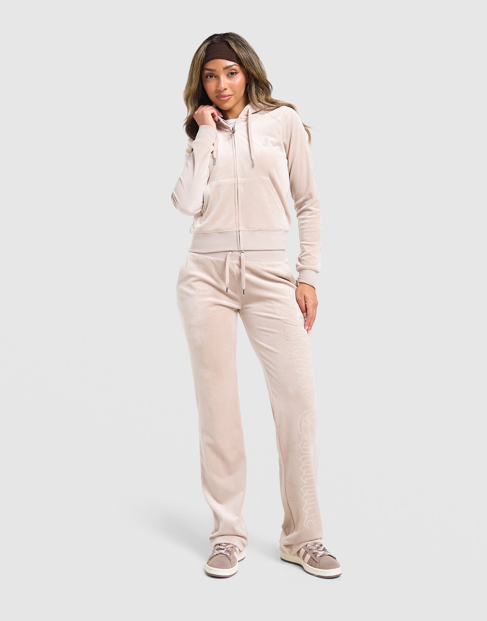 JUICY COUTURE Outline Diamante Full-Zip Hoodie