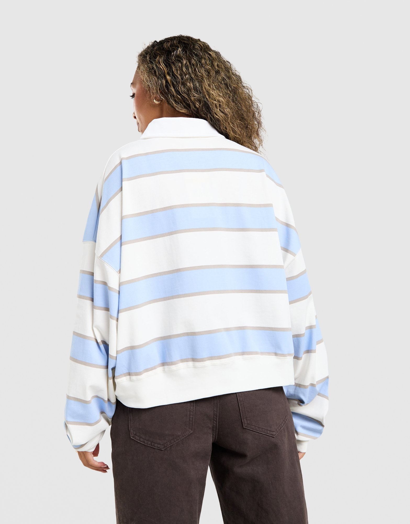 Nike Cropped Stripe Rugby Poloshirt