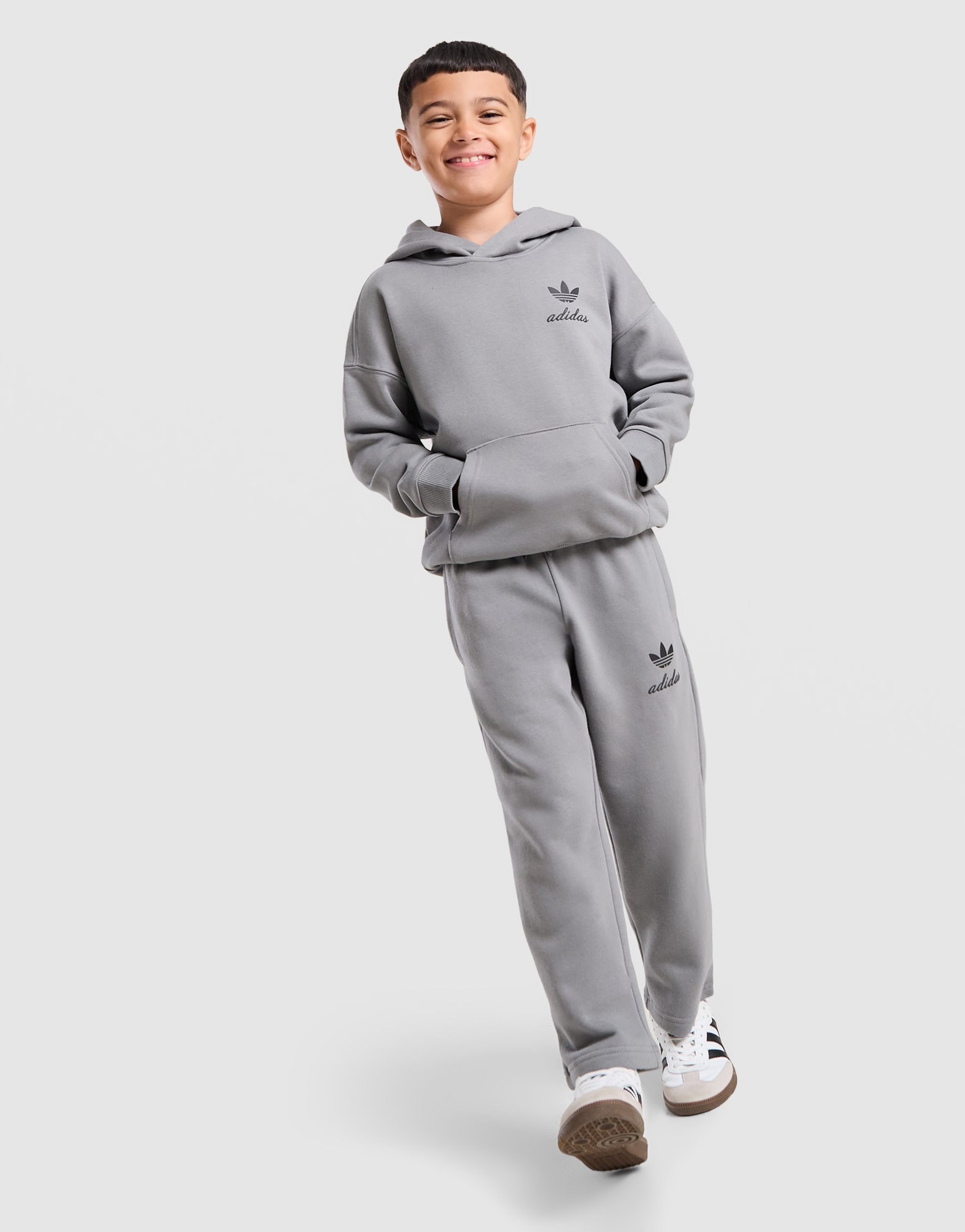 adidas Originals Script Overhead Wide Leg Trainingsanzug Kleinkinder