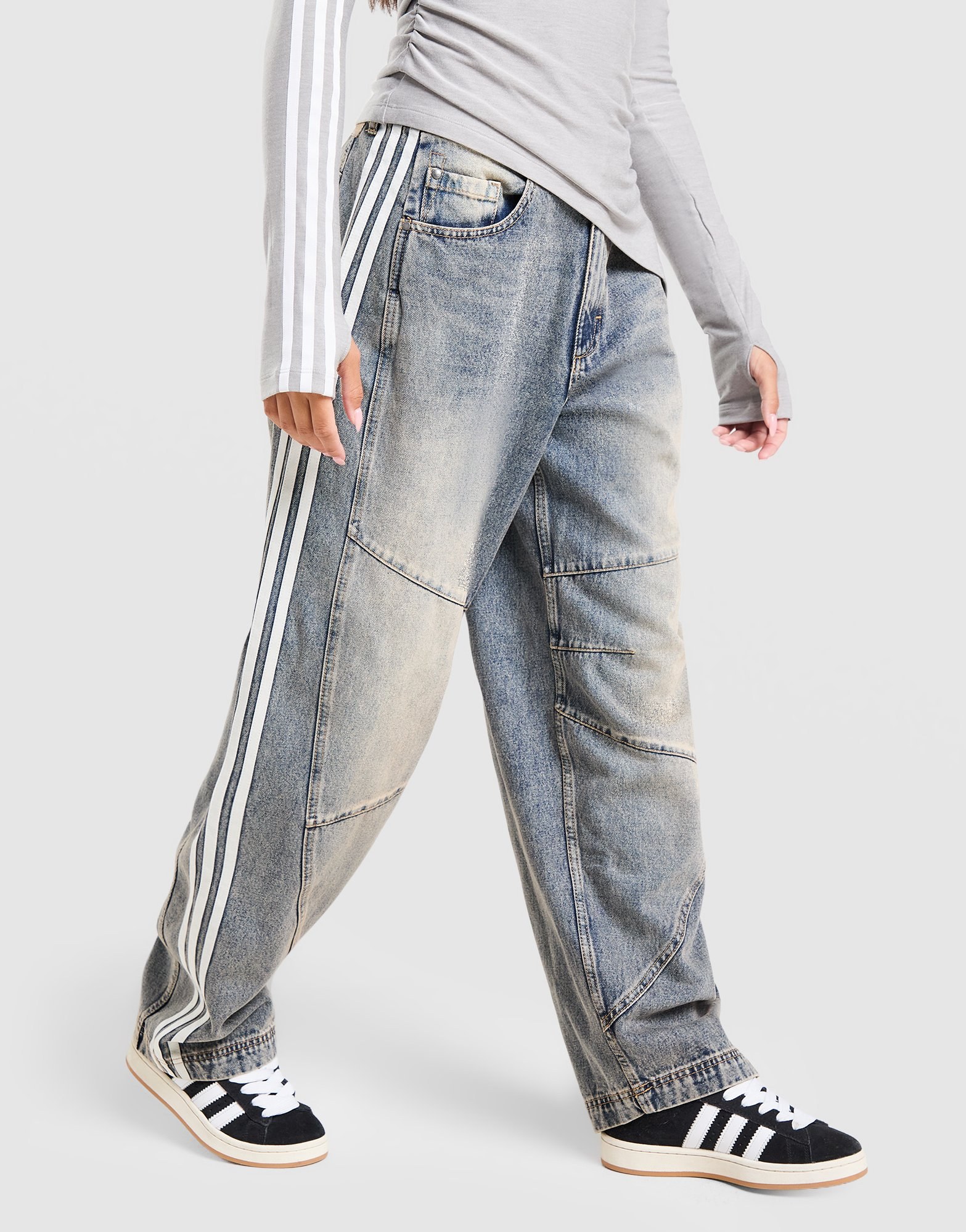 adidas Originals 3-Streifen Denim Barrel Jeans