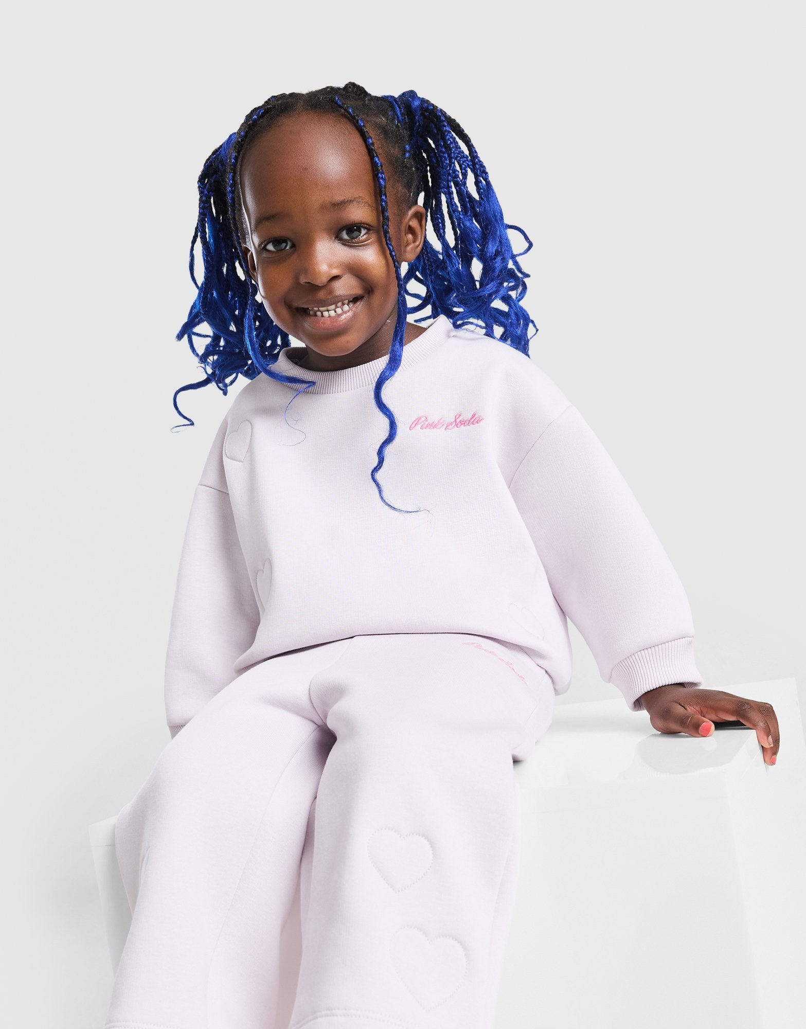 Pink Soda Sport Girls' Heart Stitch Crew Set Babys