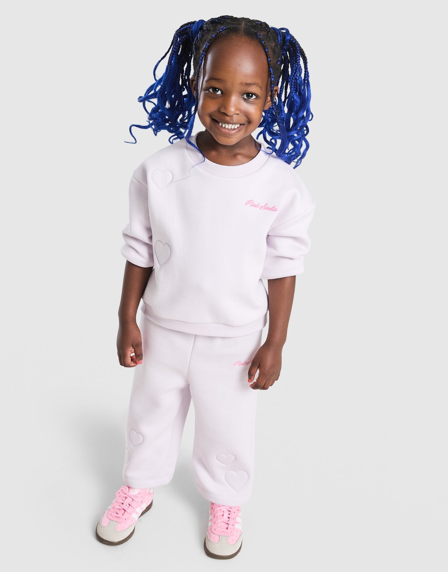 Pink Soda Sport Girls' Heart Stitch Crew Set Babys