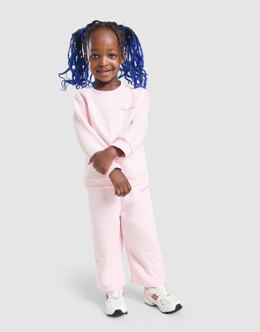 Pink Soda Sport Girls' Heart Stitch Crew Set Babys