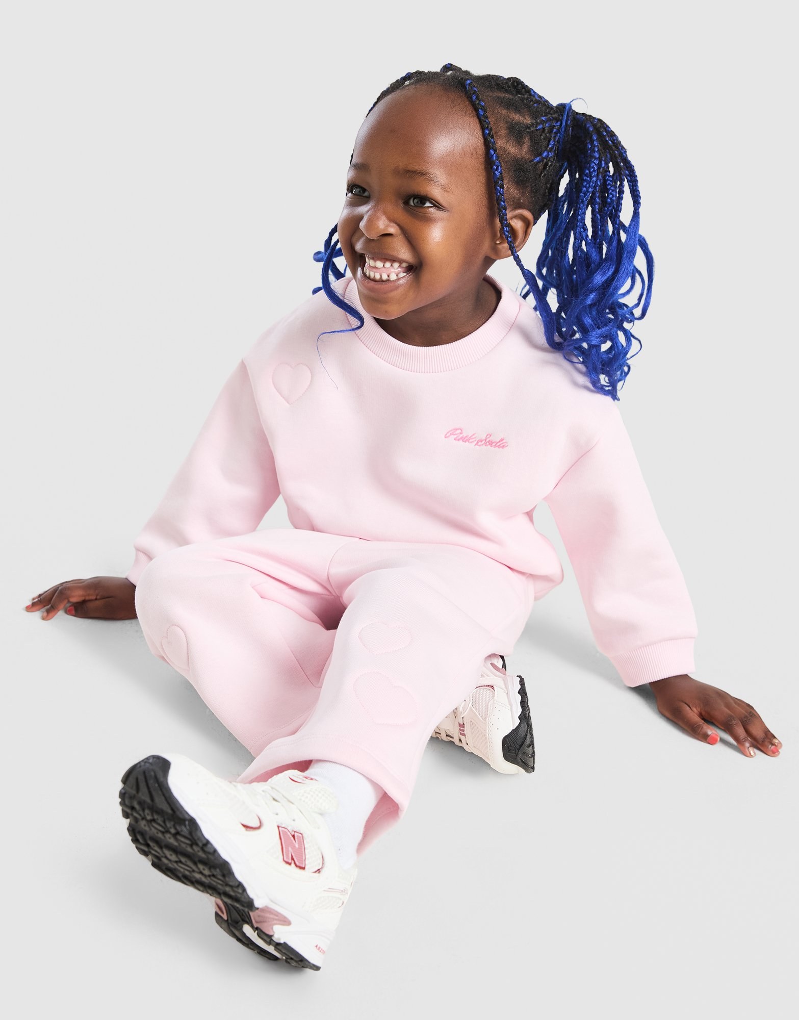 Pink Soda Sport Girls' Heart Stitch Crew Set Babys
