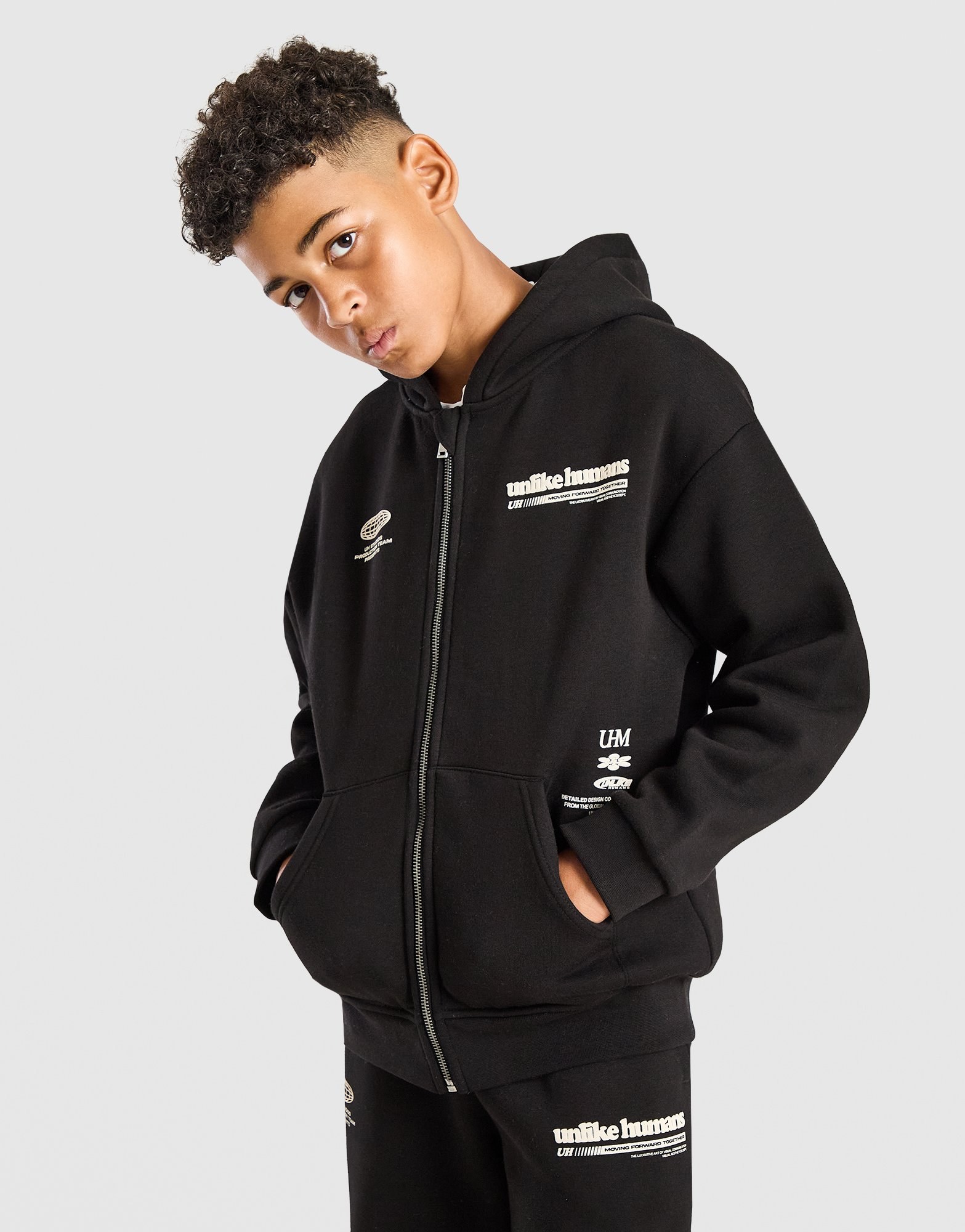 Unlike Humans Highgrade Full-Zip Hoodie Kinder