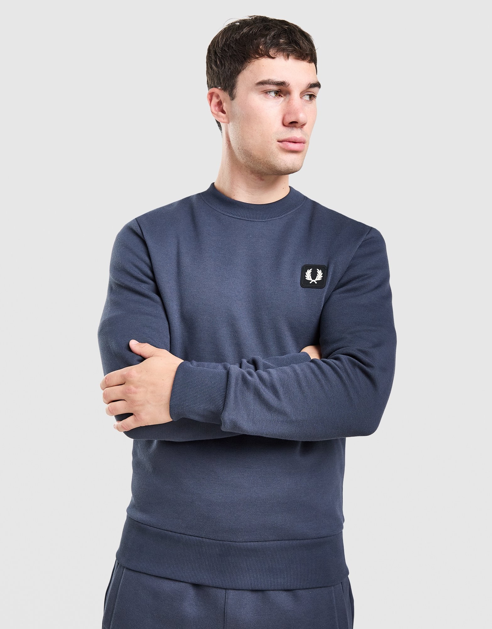 Fred Perry Pique Crew Sweatshirt