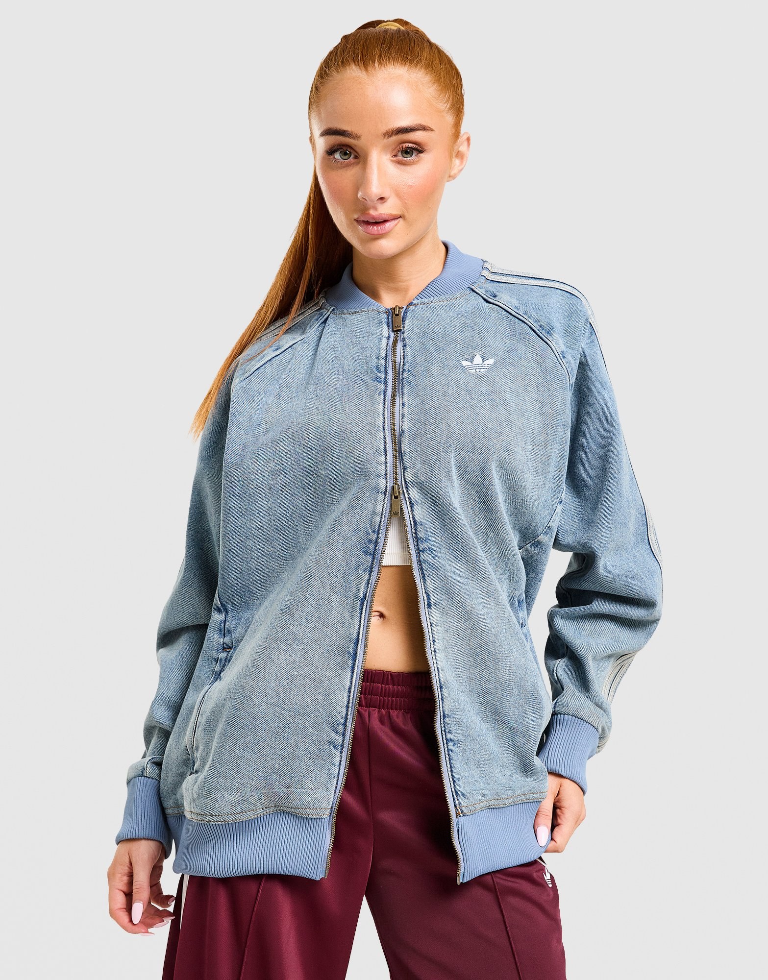 adidas Originals Denim Oversized Trainingsoberteil